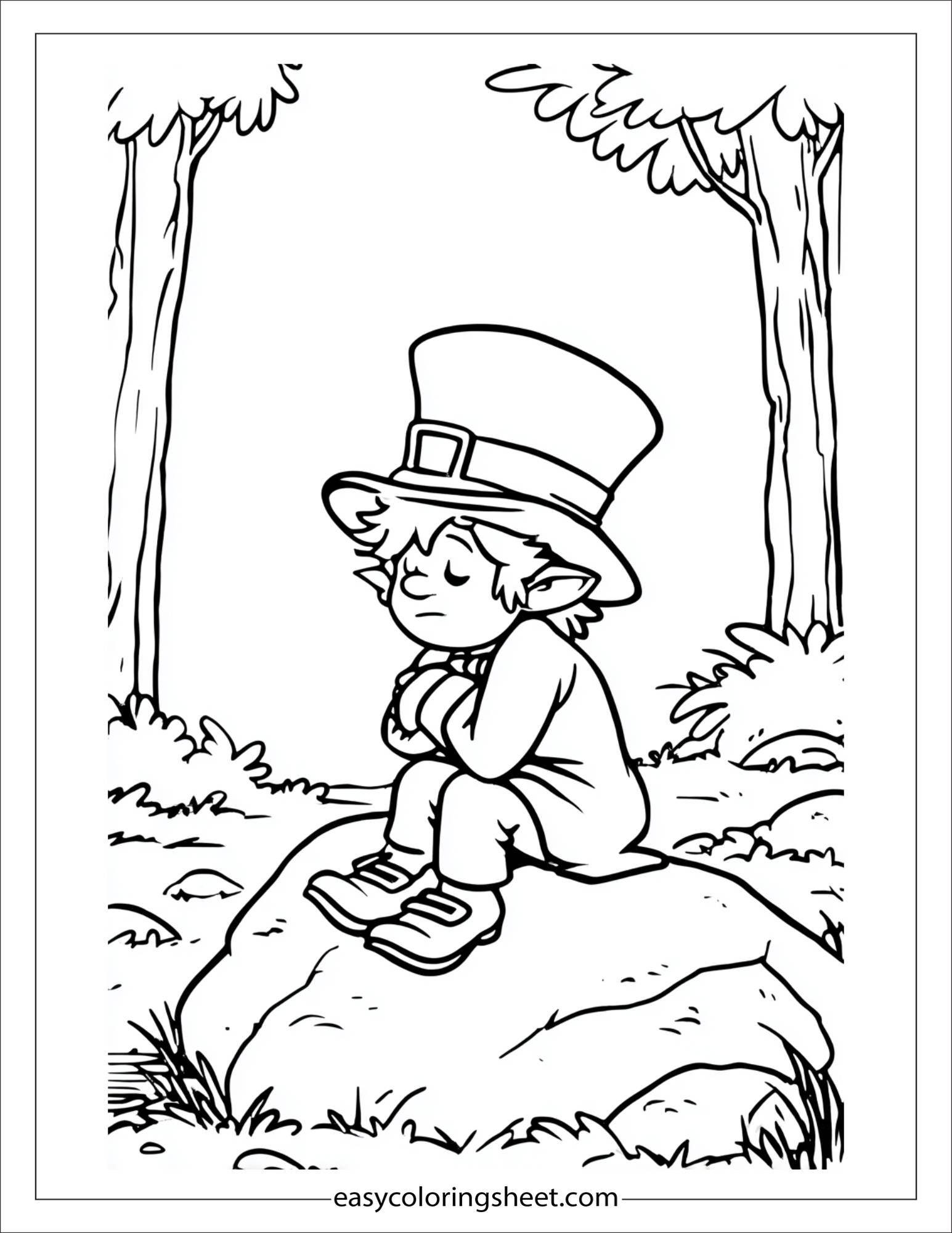 The Leprechaun resting on hat