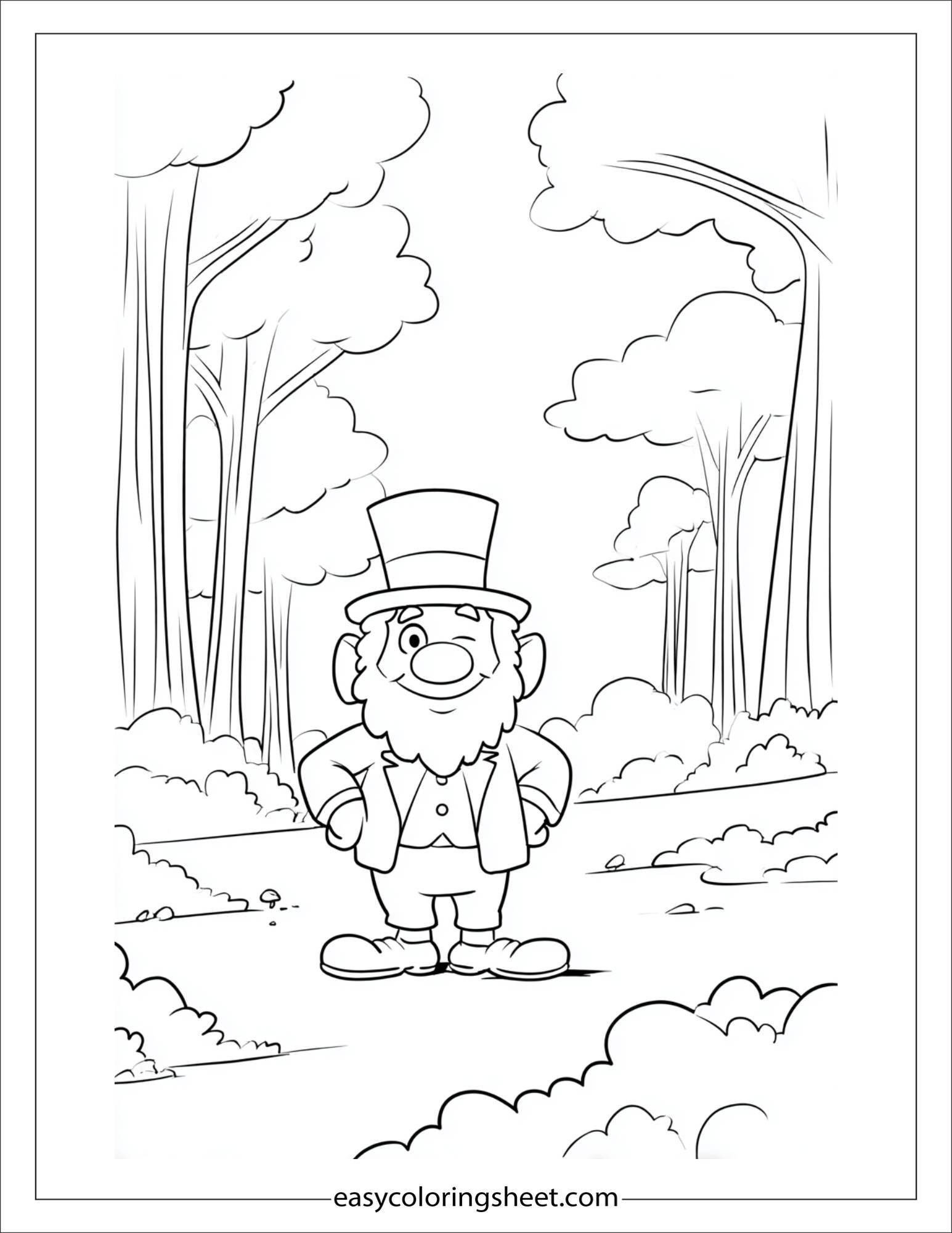 The Leprechaun winking playfully