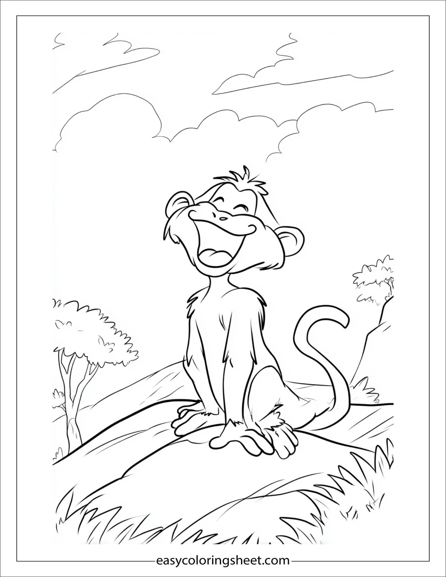 The Mischievous Monkey giggling with joy