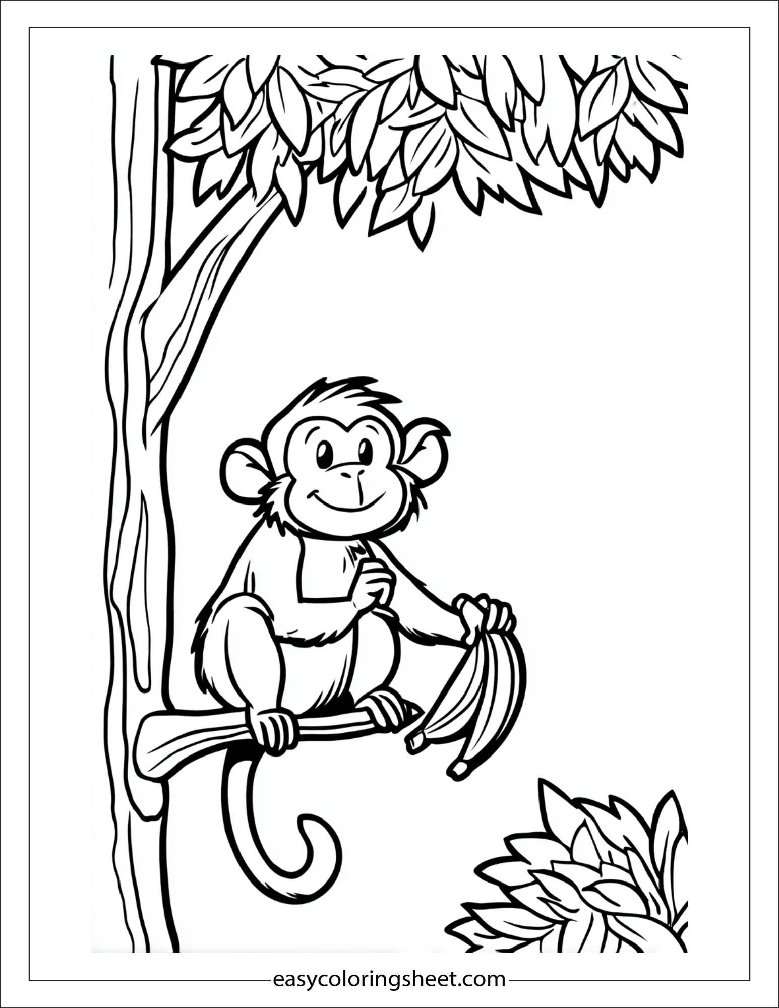 The Mischievous Monkey holding a banana