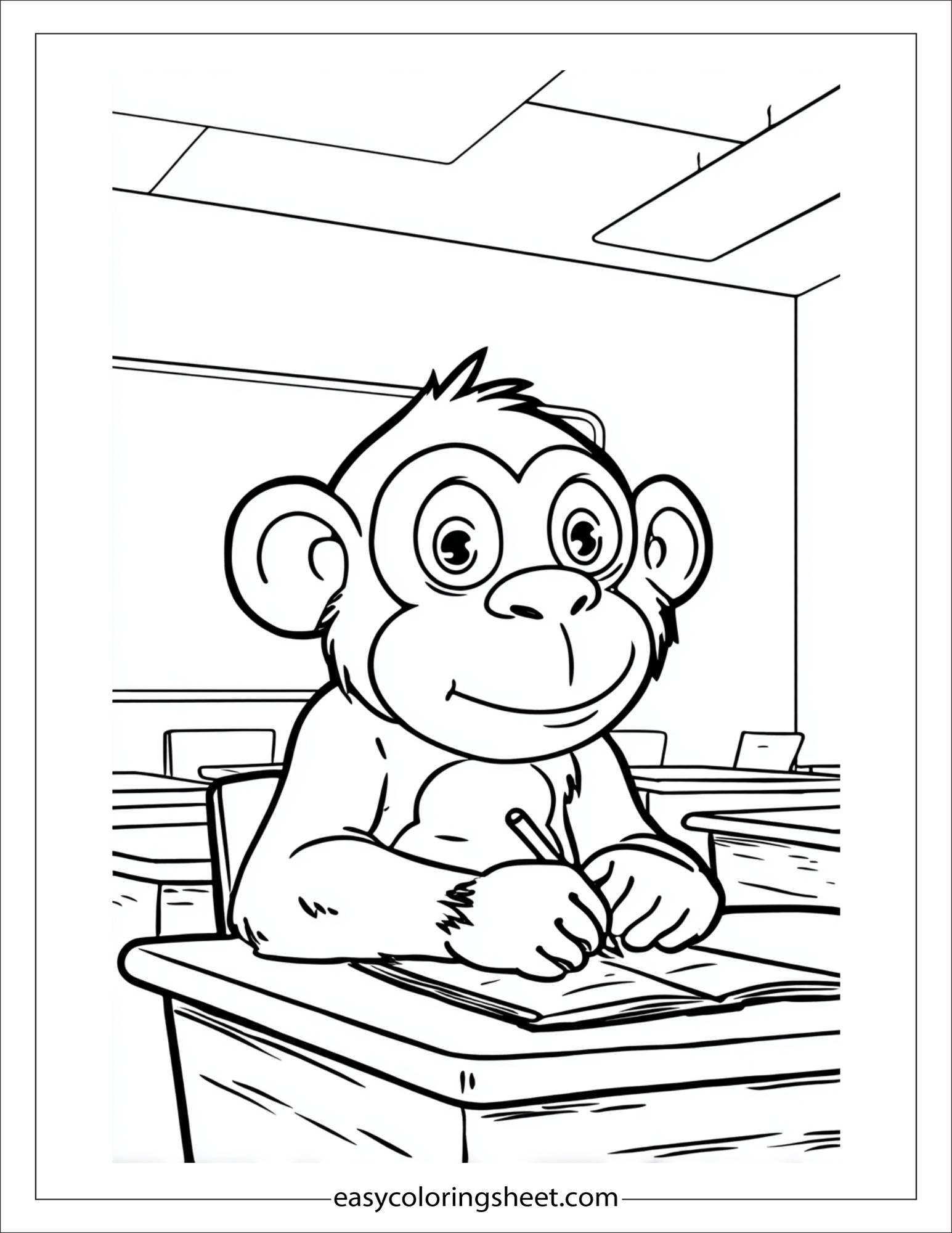 The Mischievous Monkey making silly face