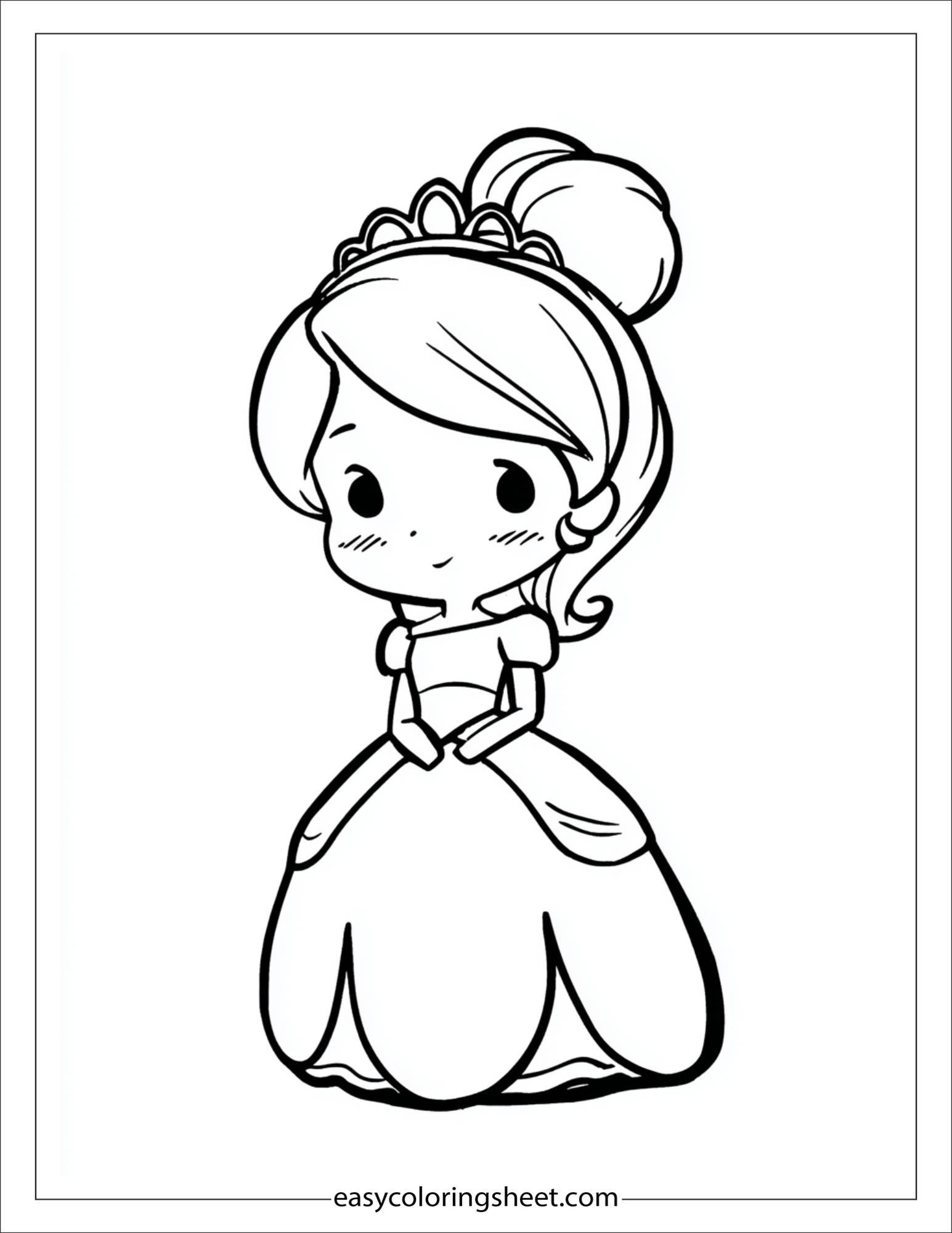 The Princess blushing