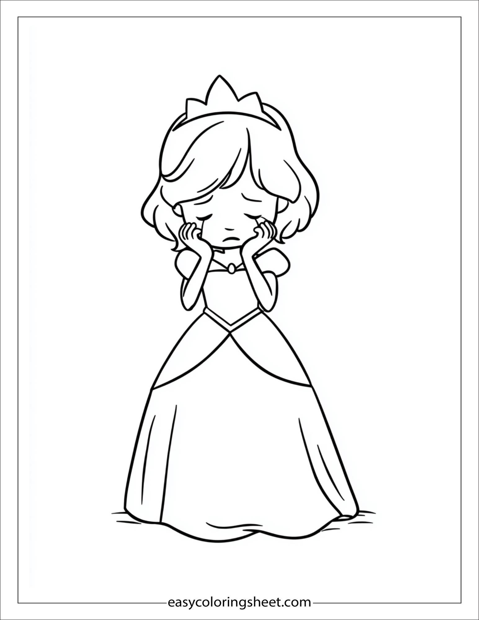 The Princess crying