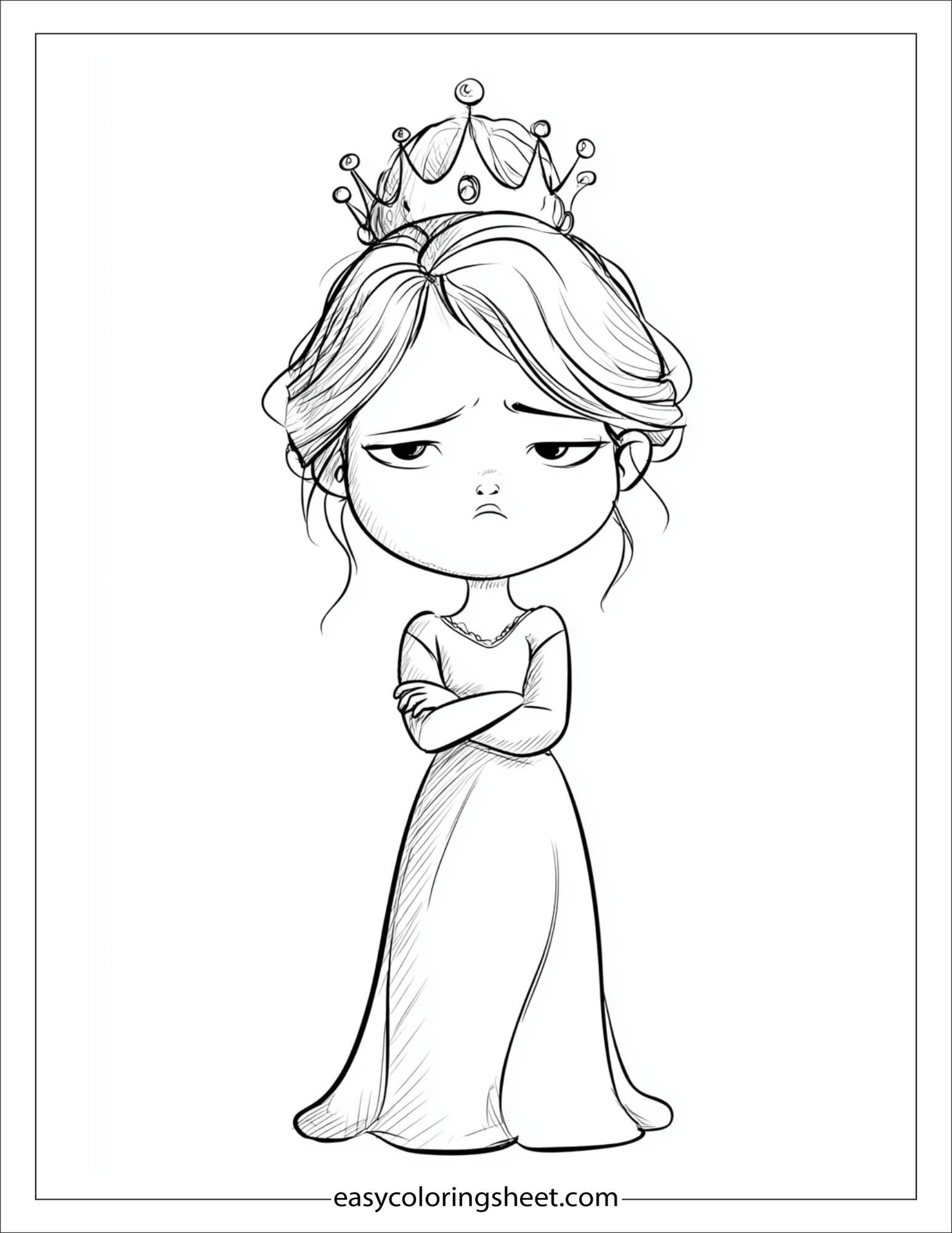 The Princess pouting