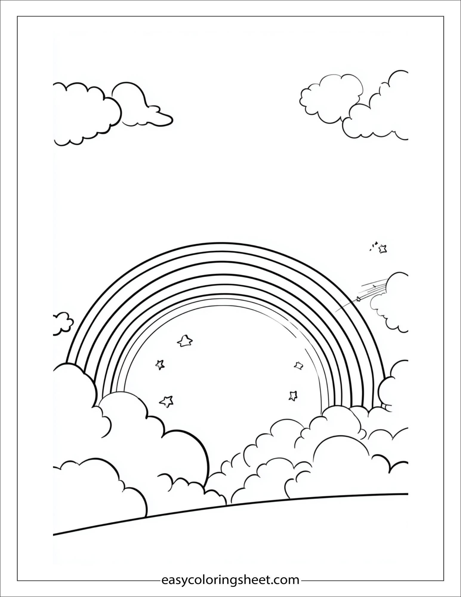 The Rainbow pointing to sky