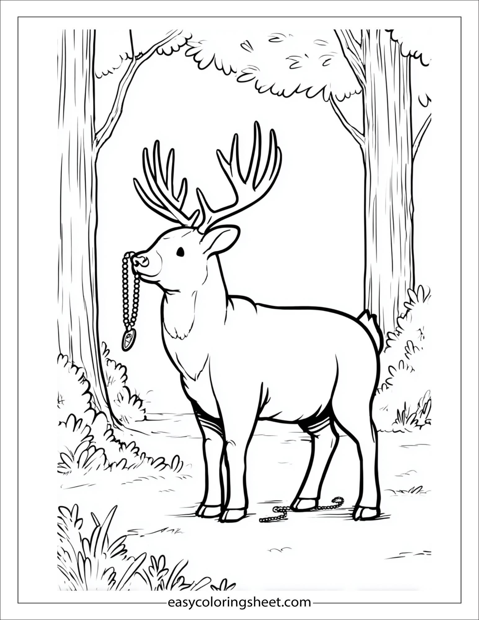 The Reindeer balancing ornament on antler