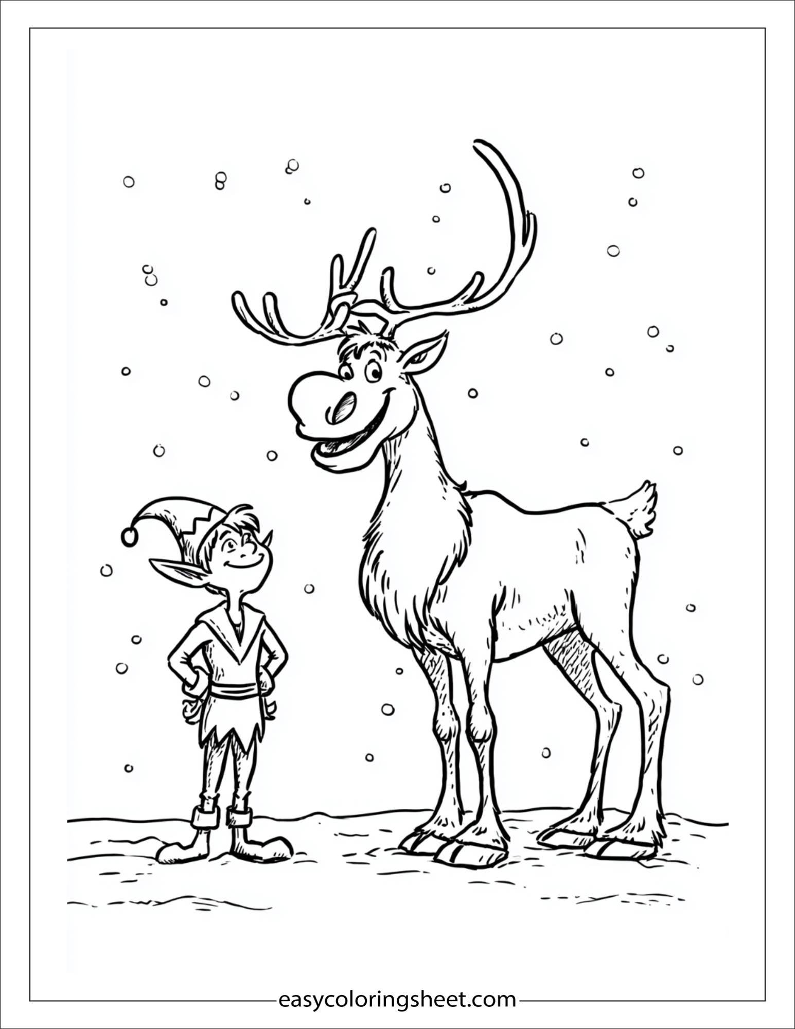 The Reindeer giggling with elf