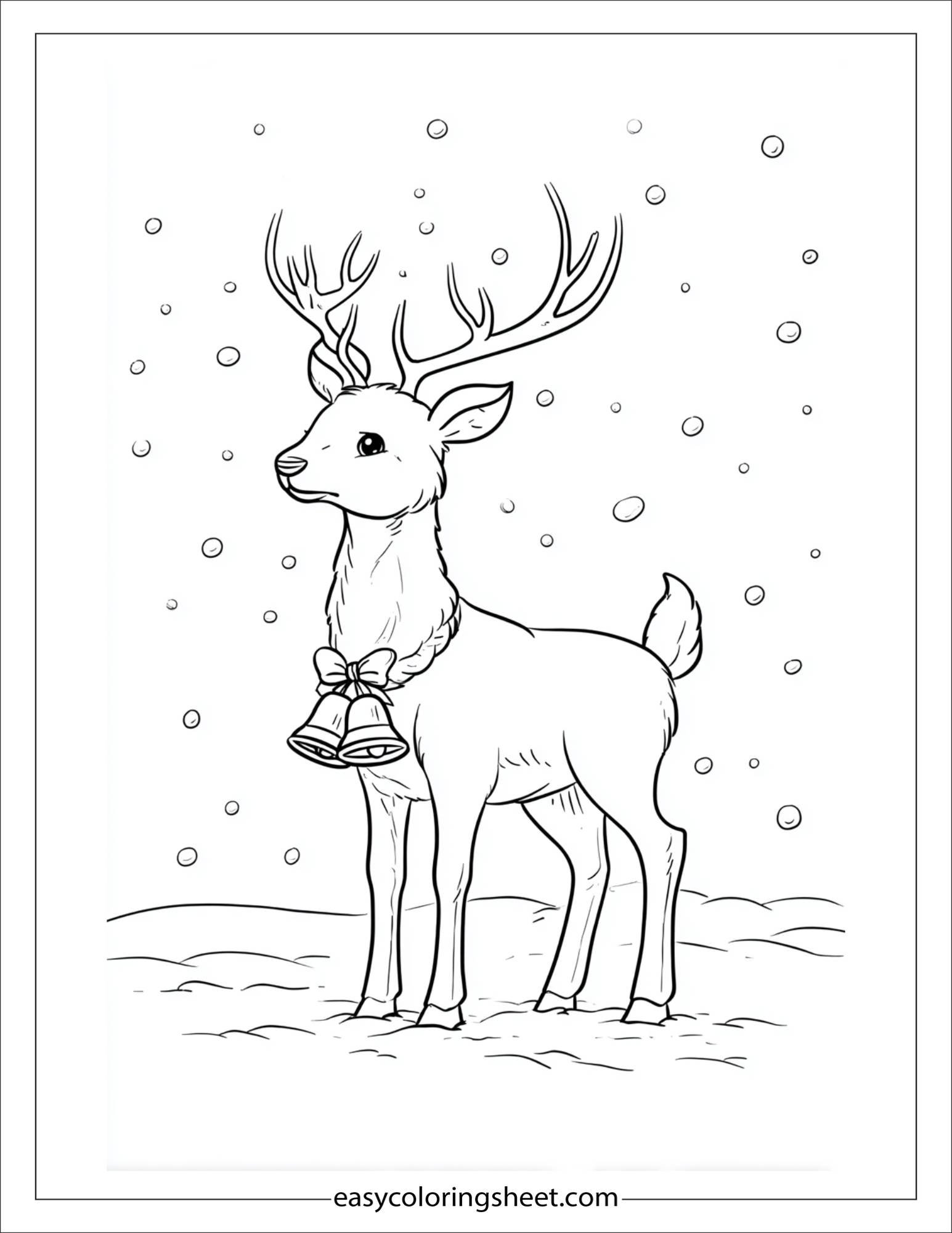 The Reindeer posing with Christmas bells