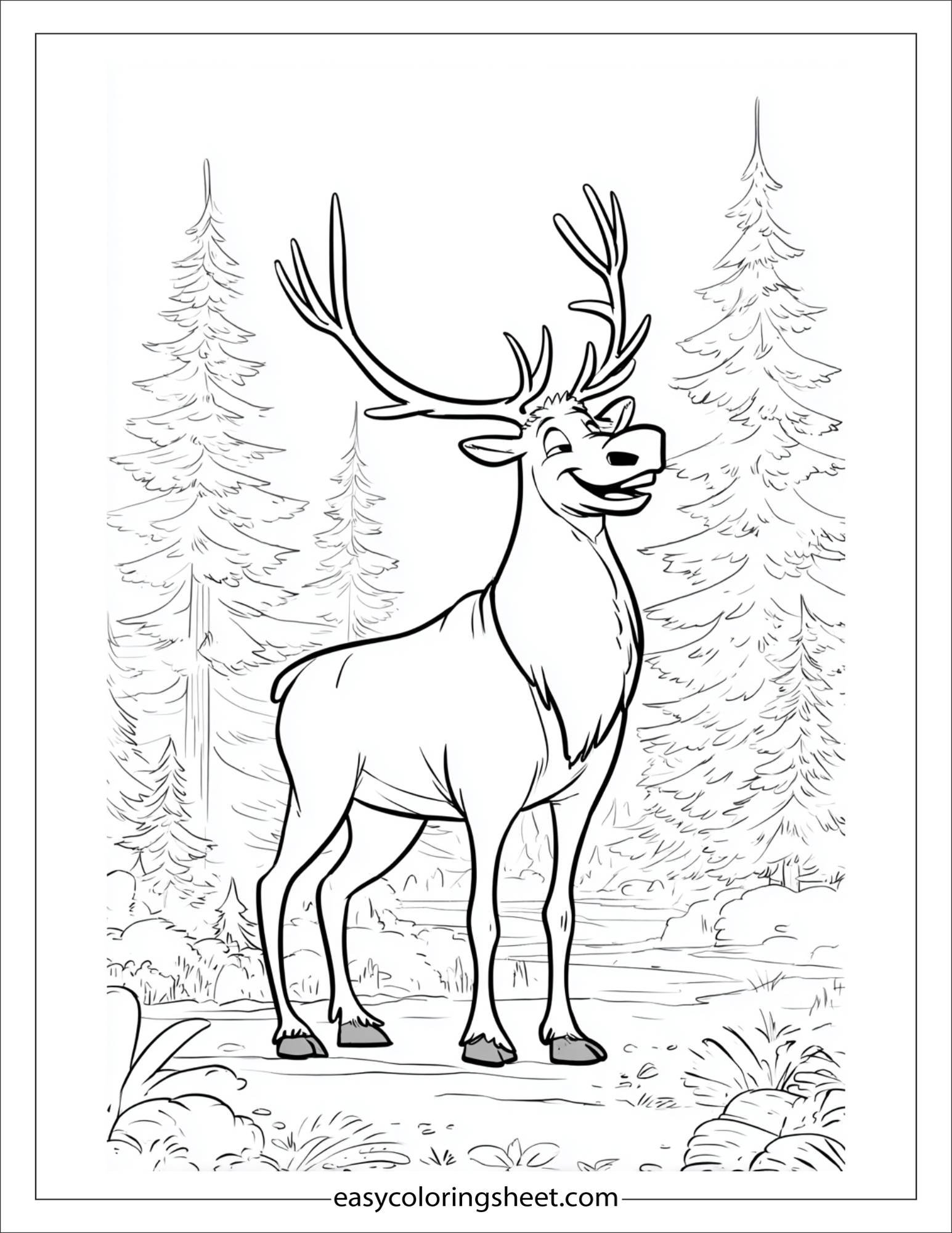 The Reindeer smiling with joy