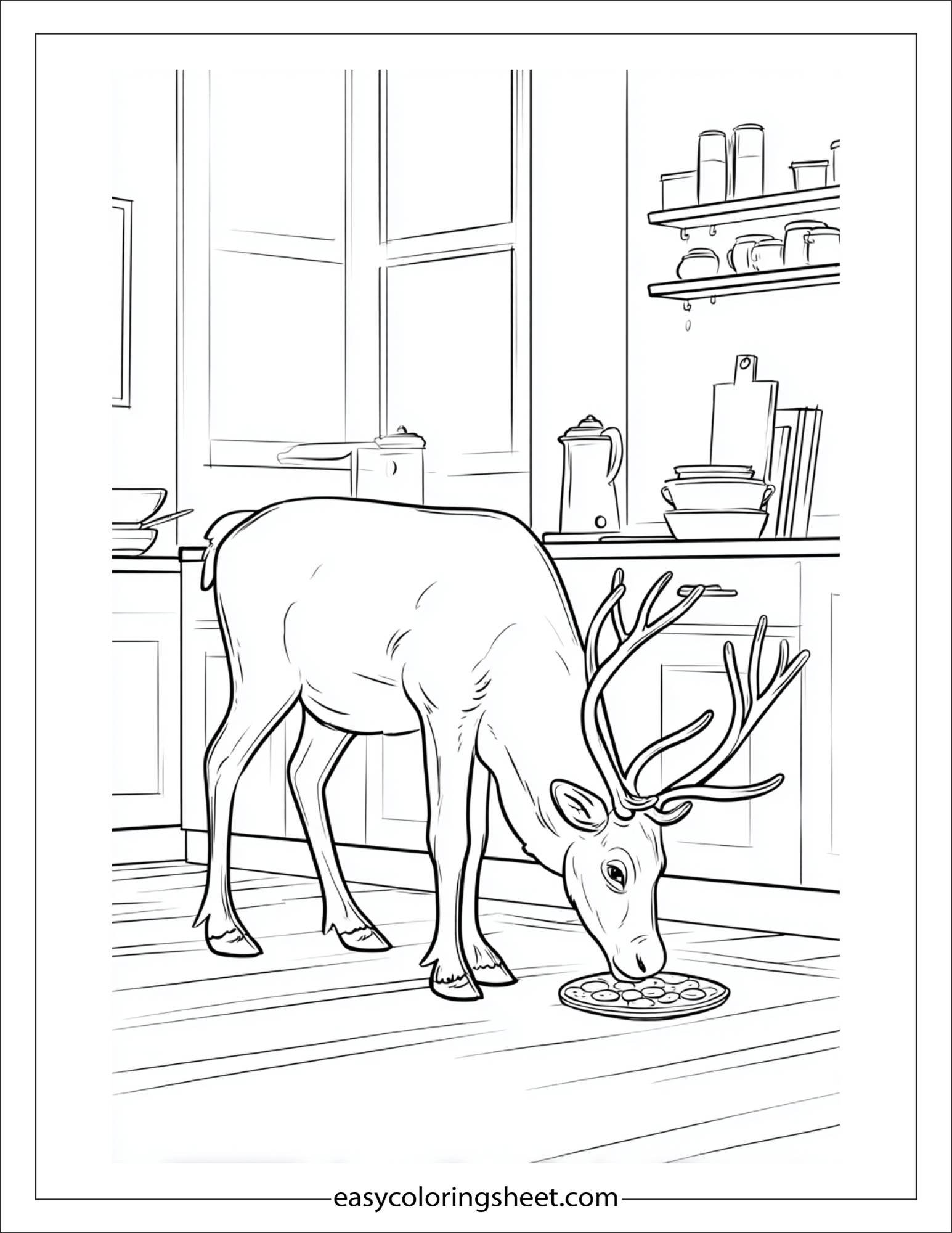 The Reindeer sniffing a cookie