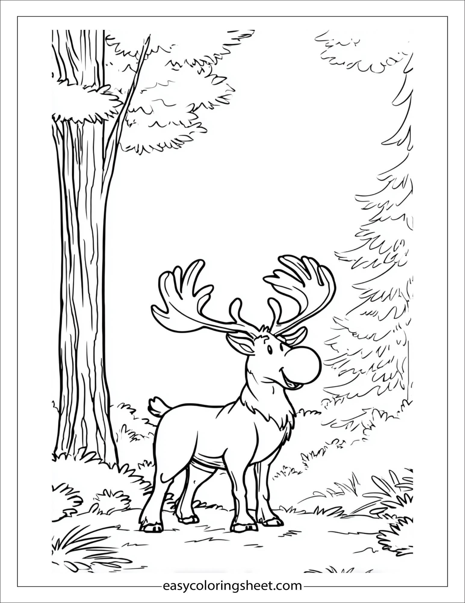 The Reindeer waving with antlers