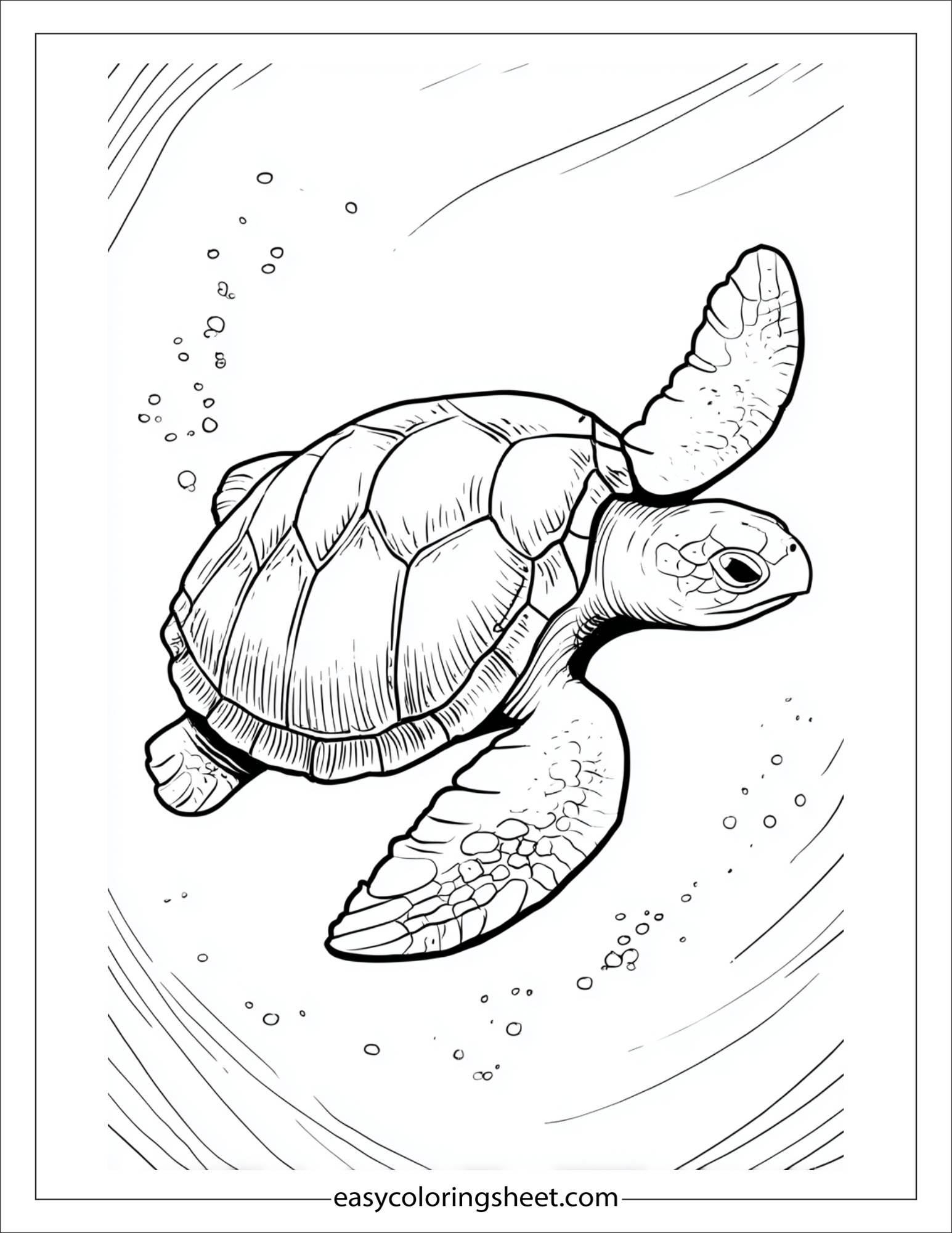 The Sea Turtle twirling underwater