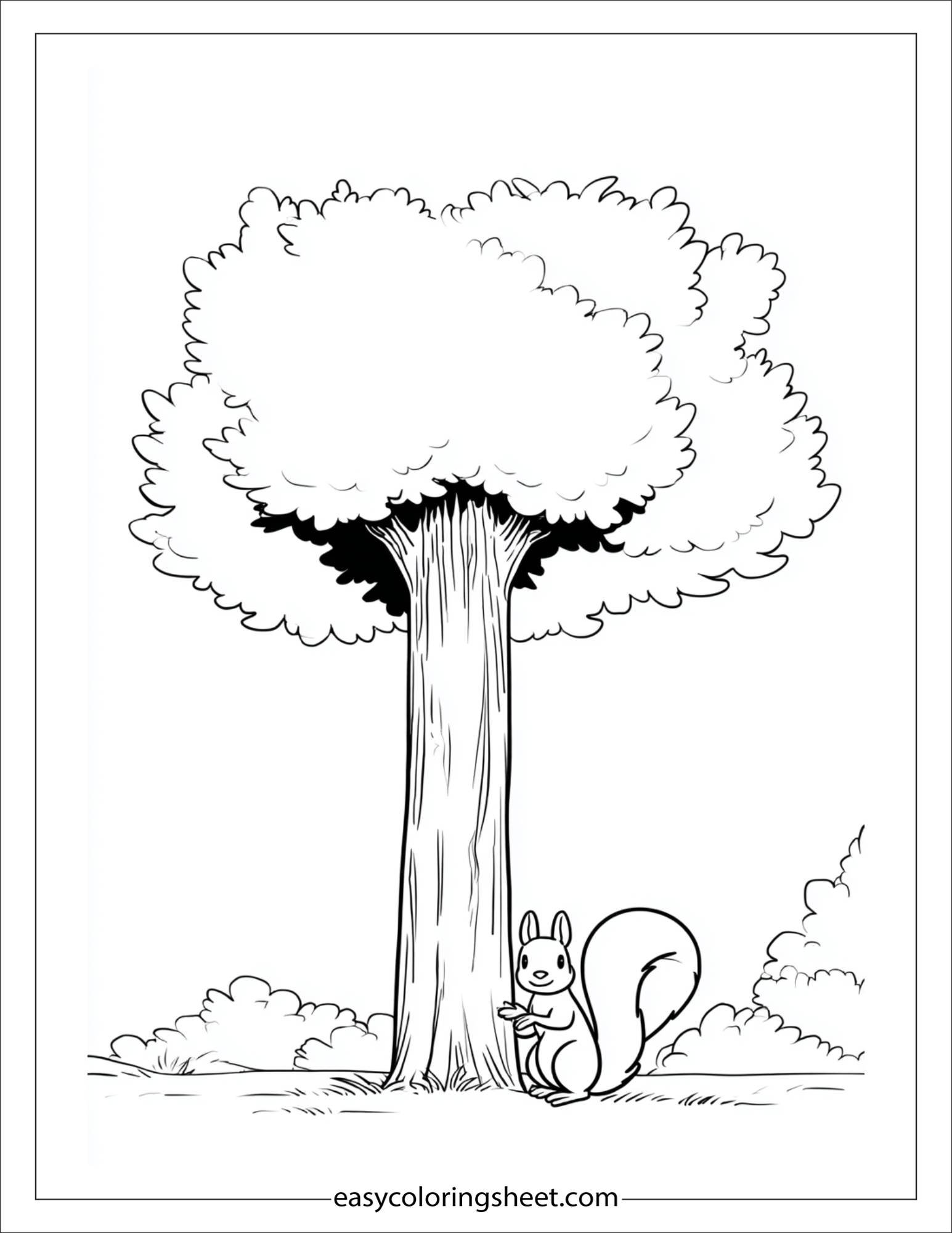 The Tall Tree sheltering a squirrel