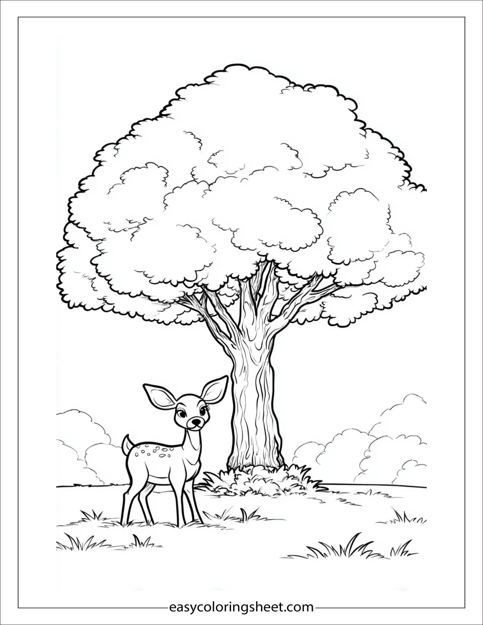The Tall Tree sheltering deer