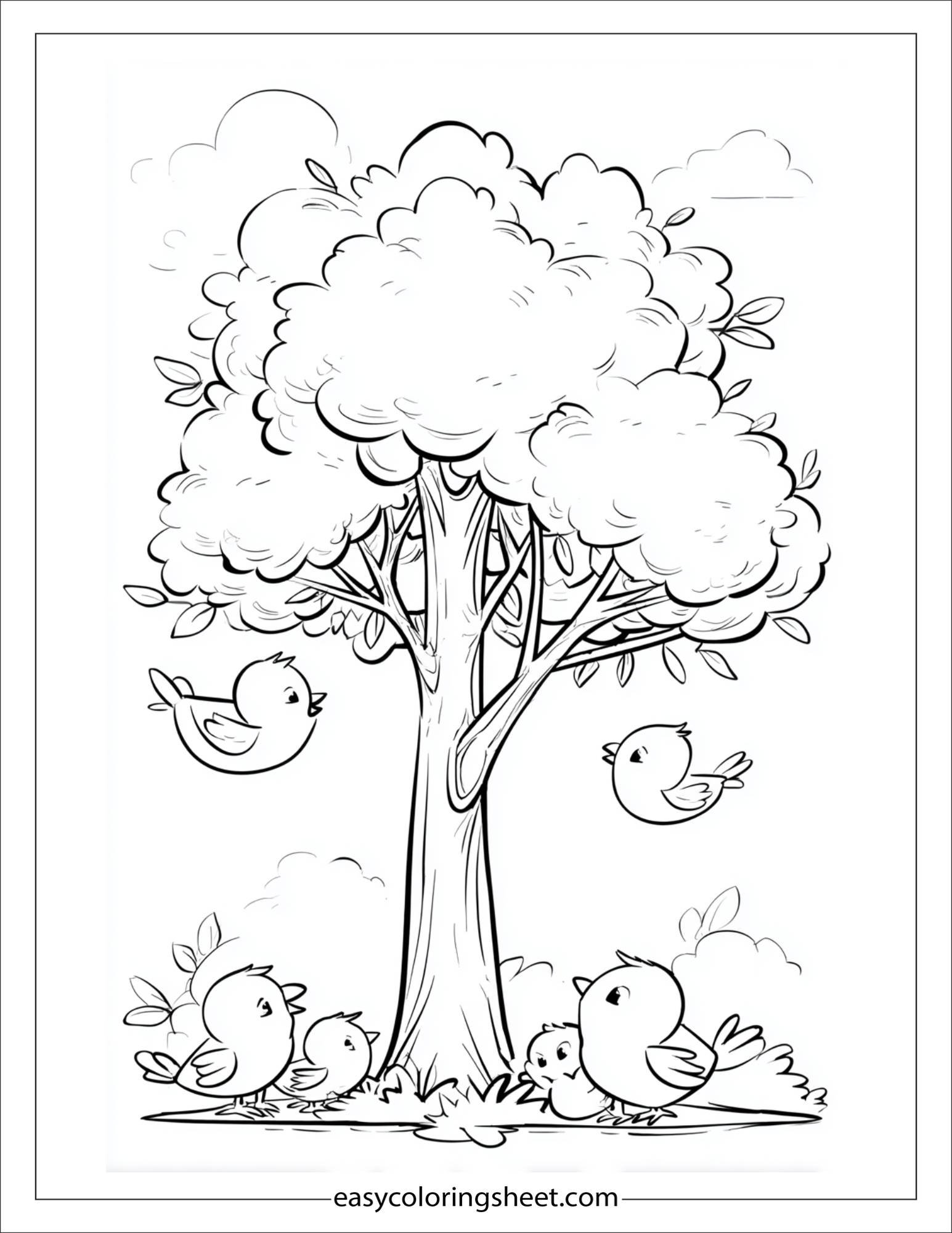 The Tall Tree singing with birds