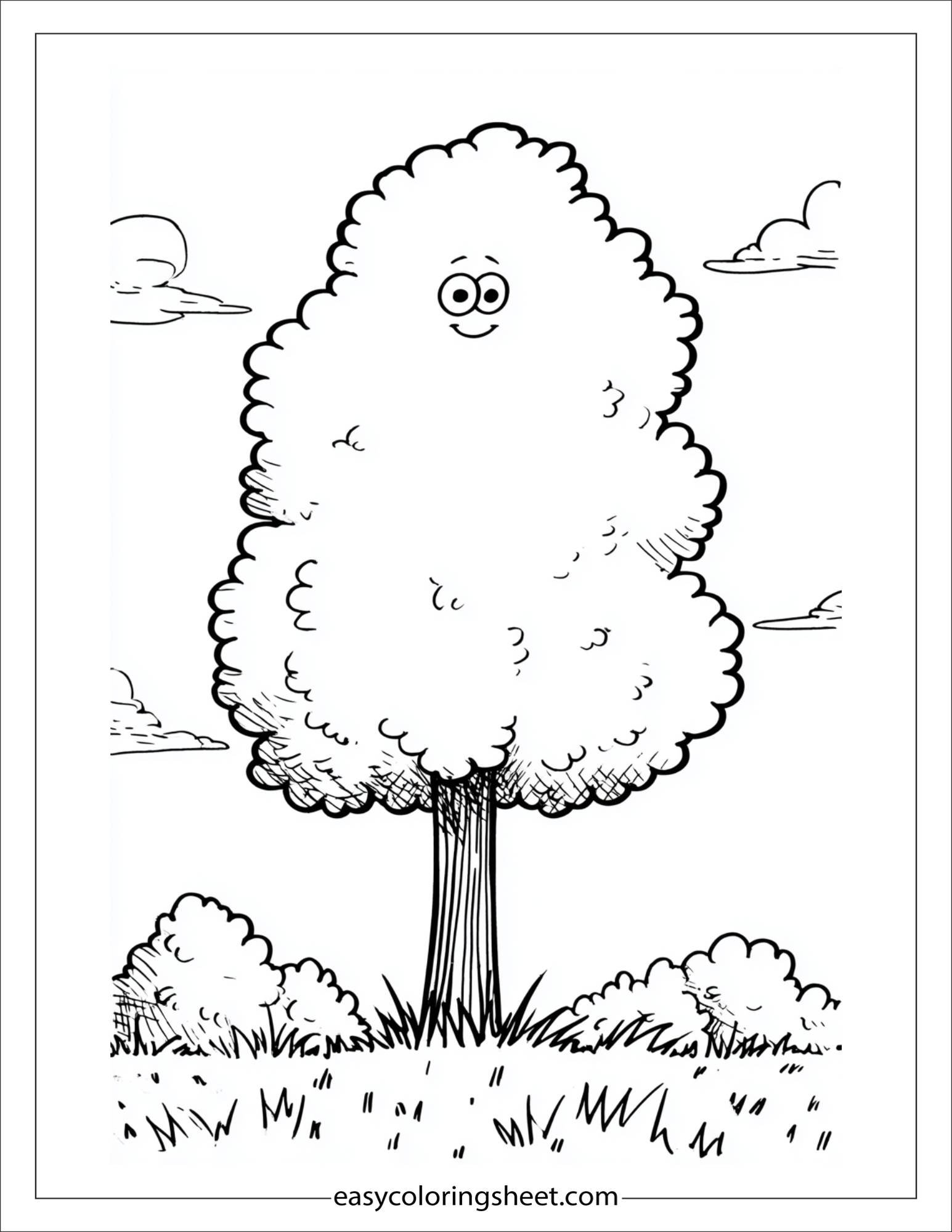 The Tall Tree tickling grass below