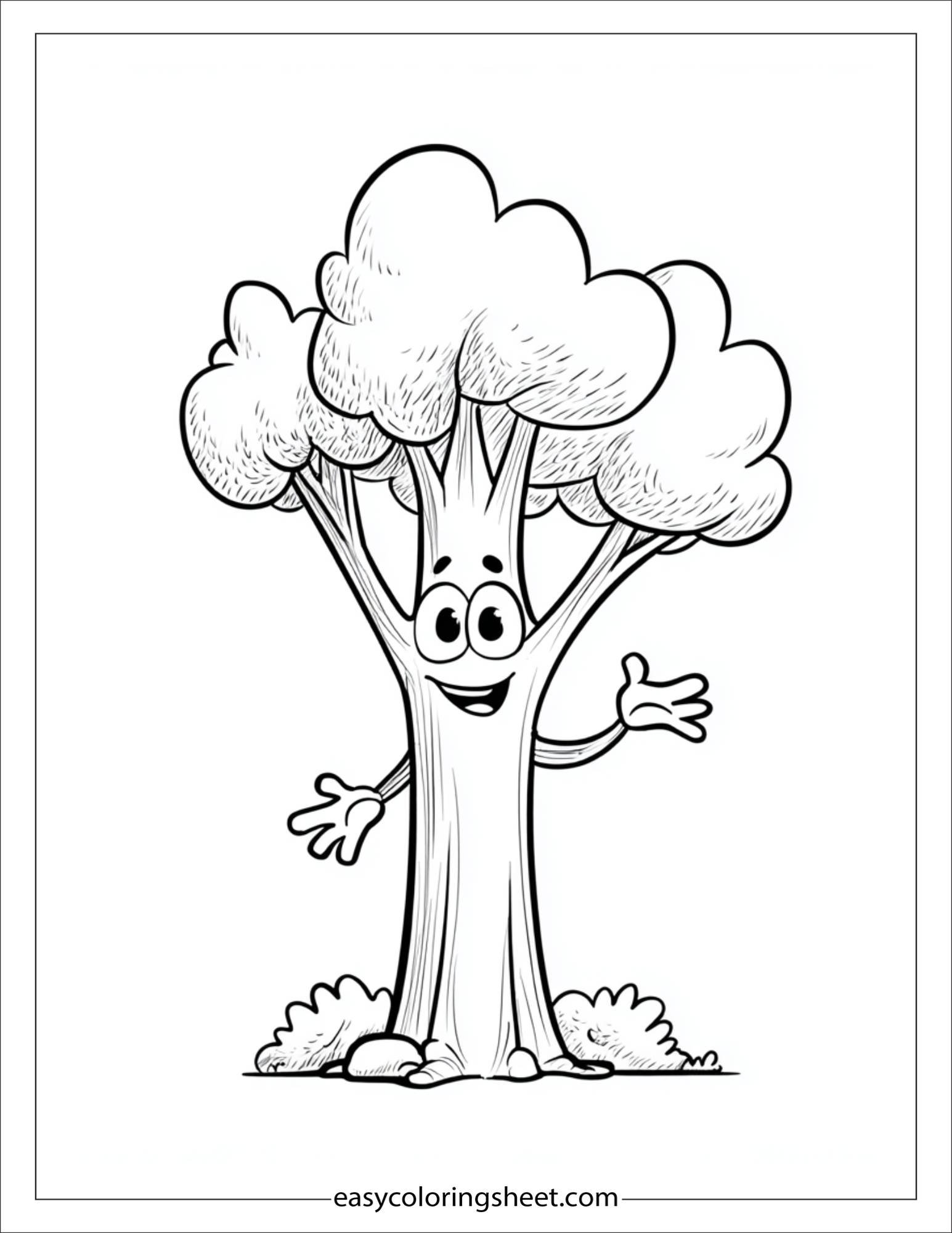 The Tall Tree waving with branches