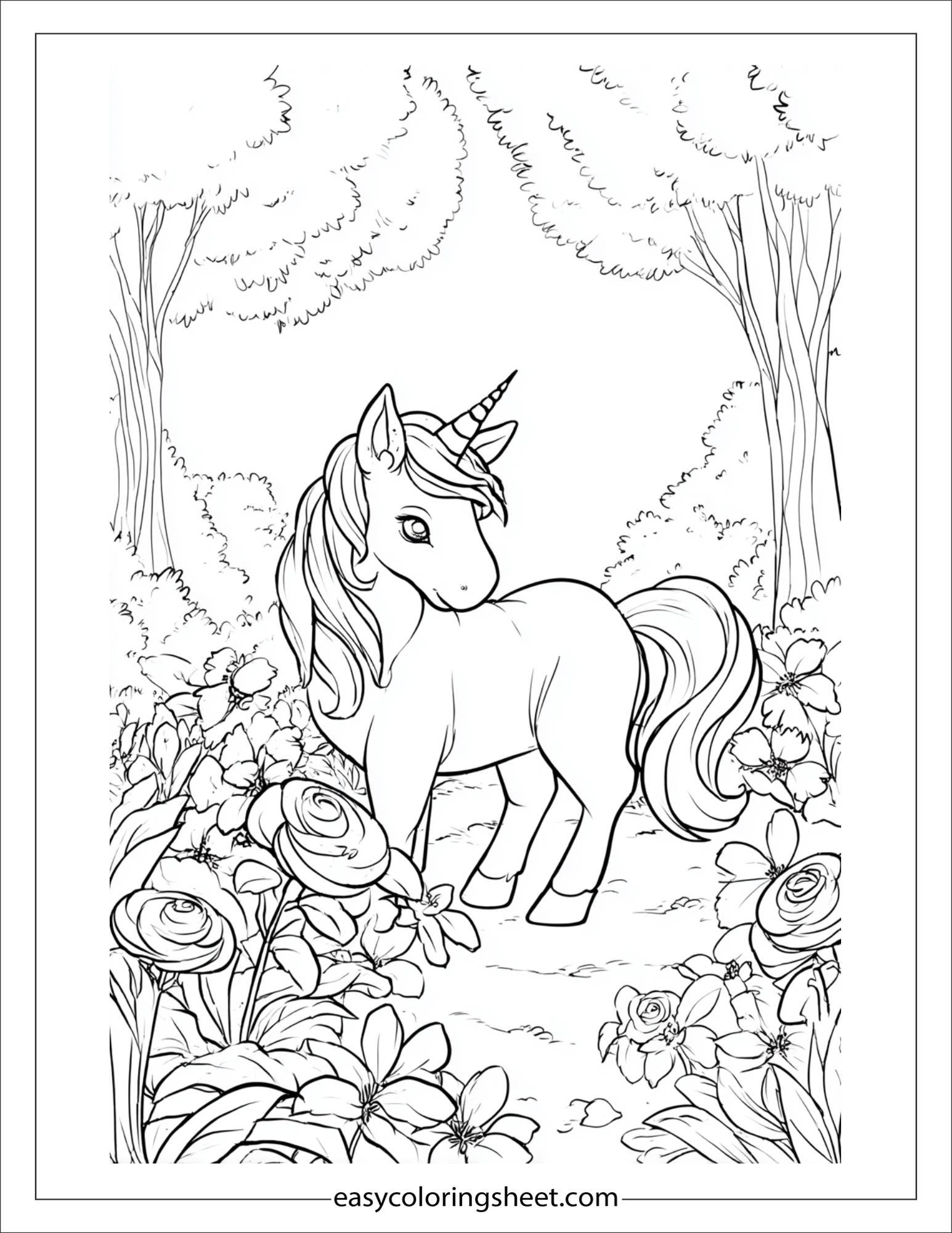 The Unicorn blushing