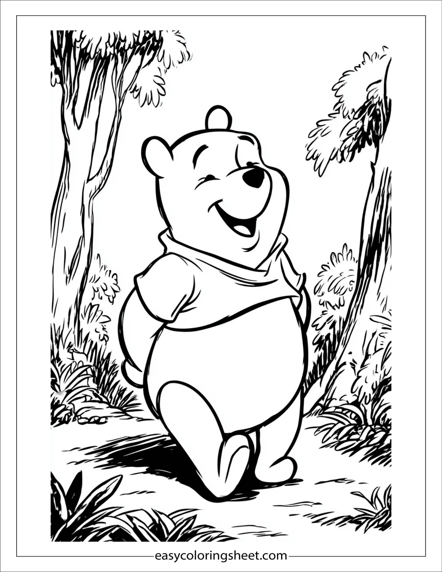 Winnie-the-Pooh laughing joyfully