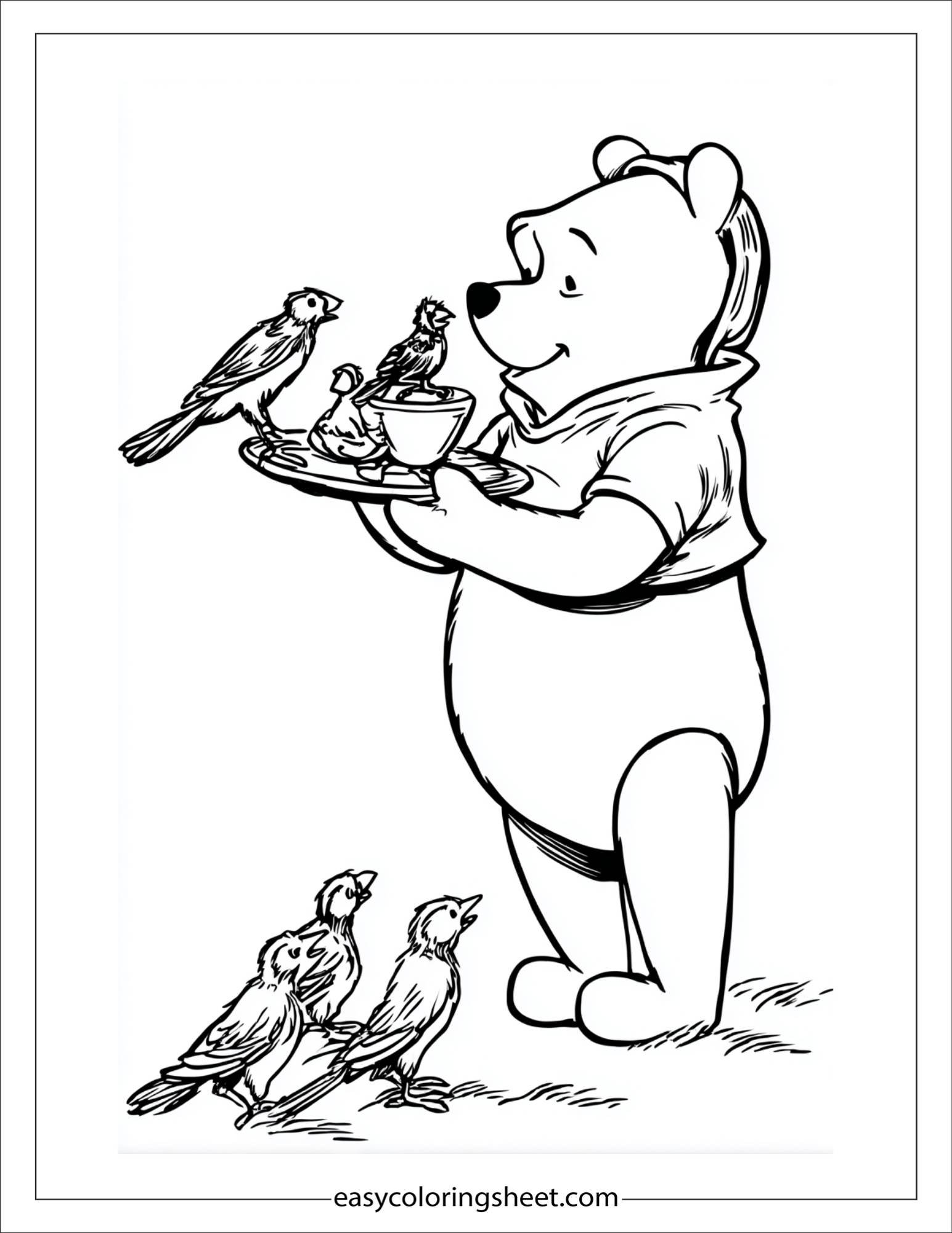 Winnie-the-Pooh offering honey