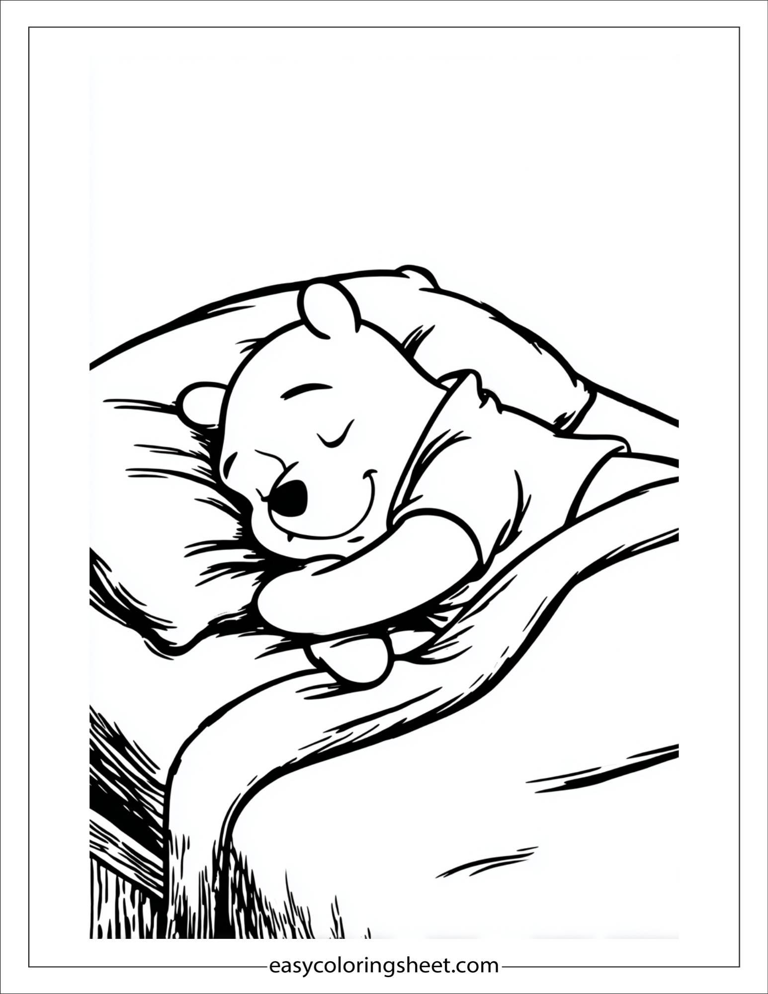 Winnie-the-Pooh sleeping peacefully