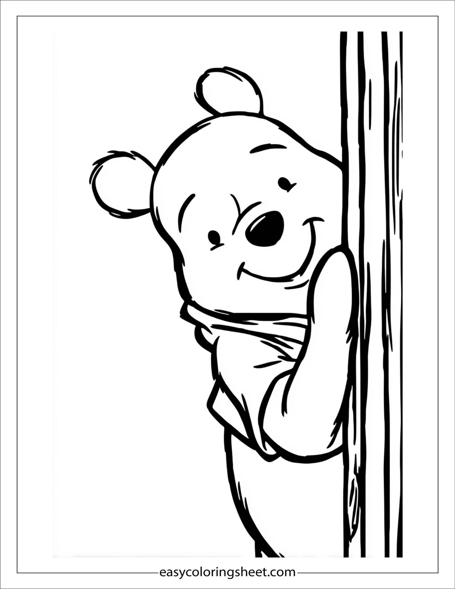 Winnie-the-Pooh smiling shyly