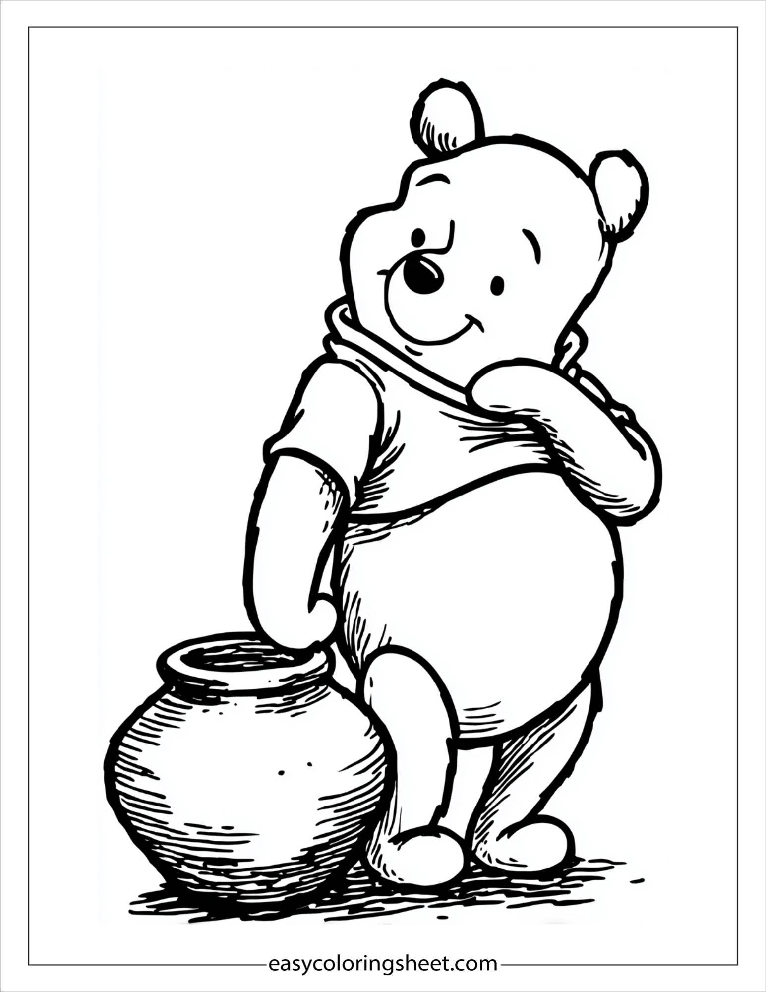 Winnie-the-Pooh with honey on nose