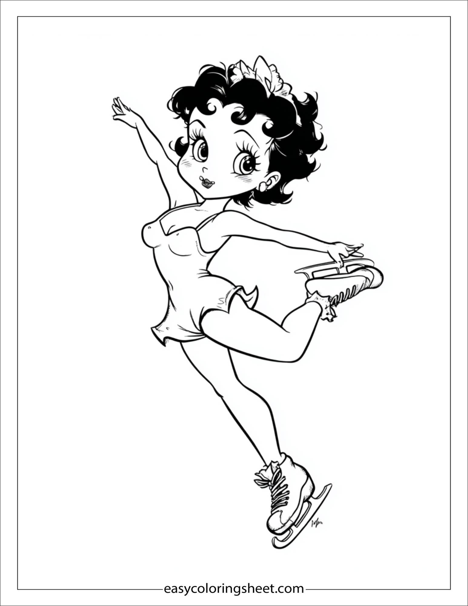 betty boop ice skating
