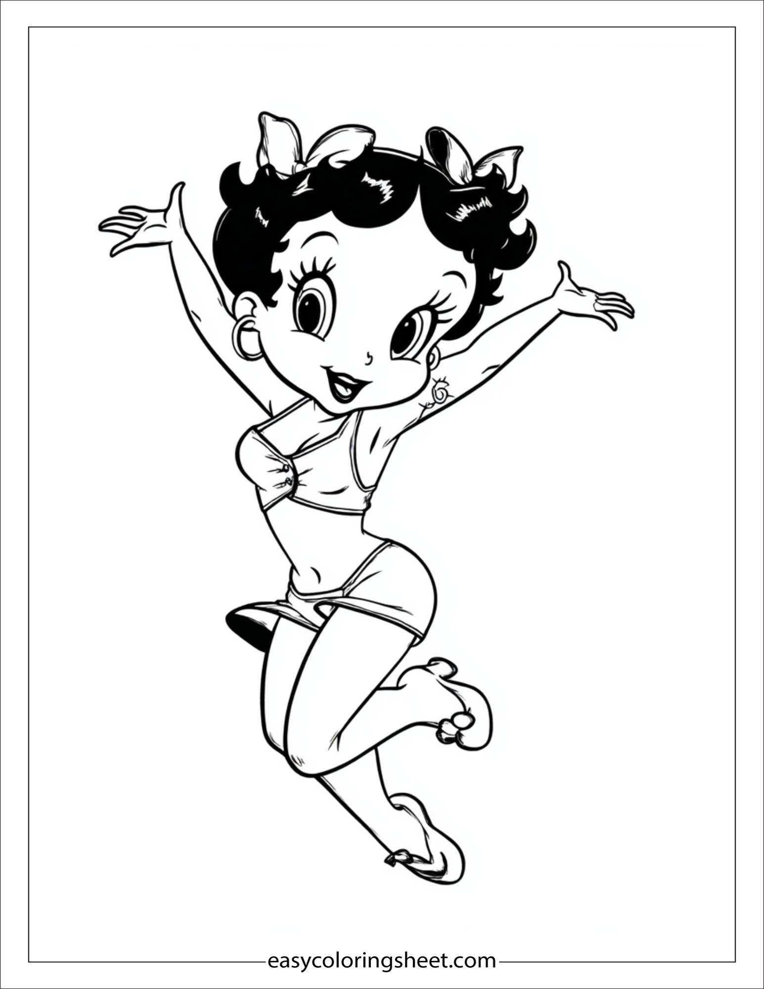 betty boop jumping