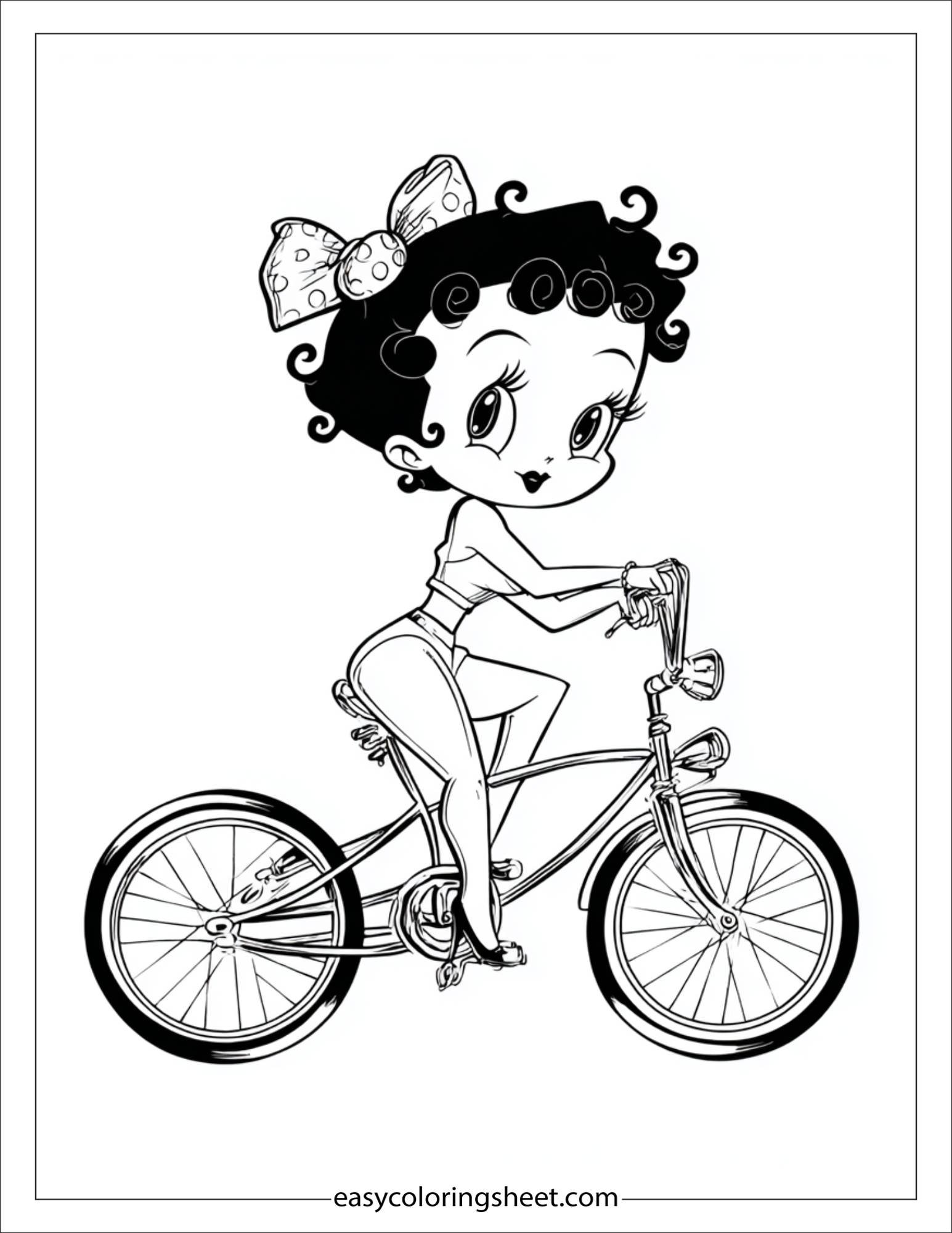 betty boop riding bike