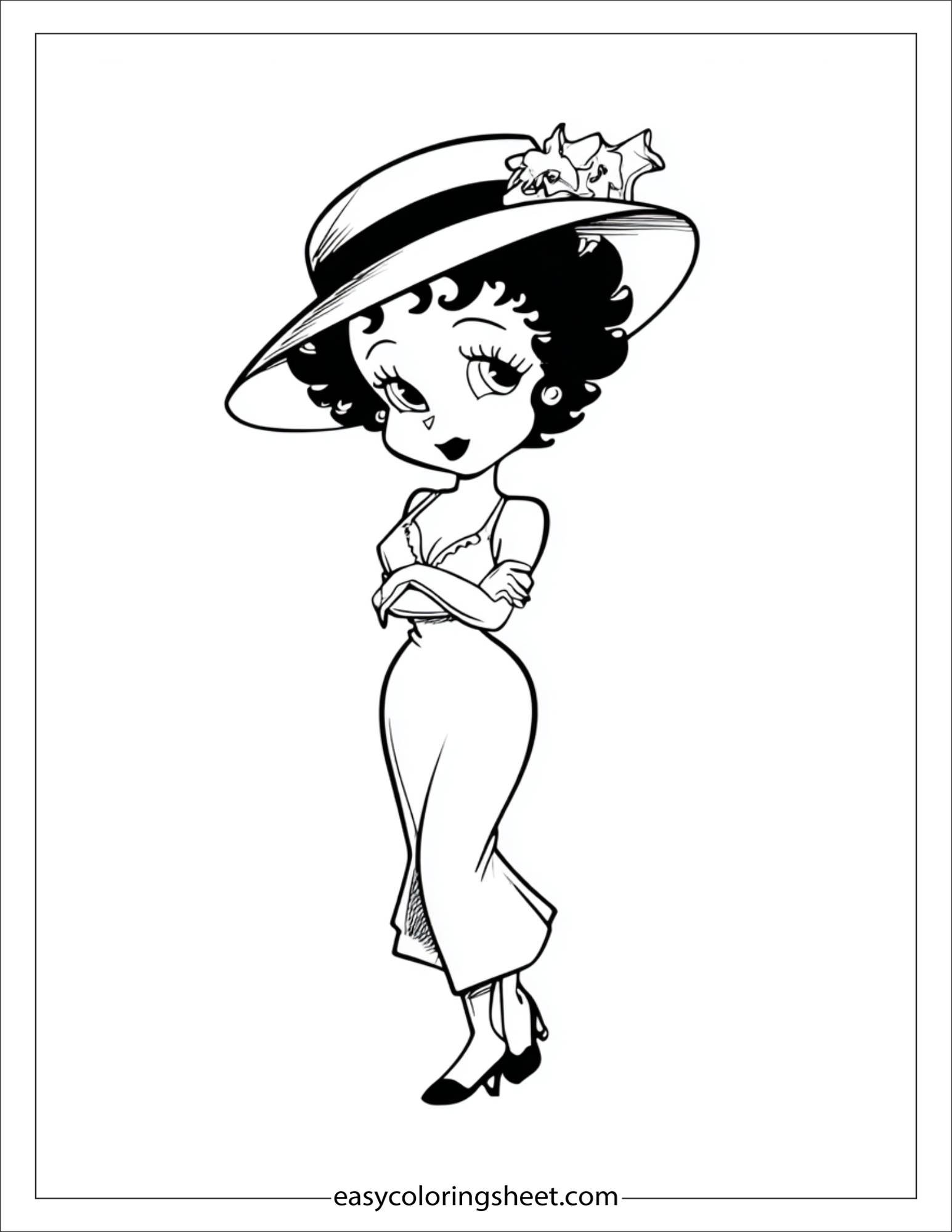 betty boop wearing hat