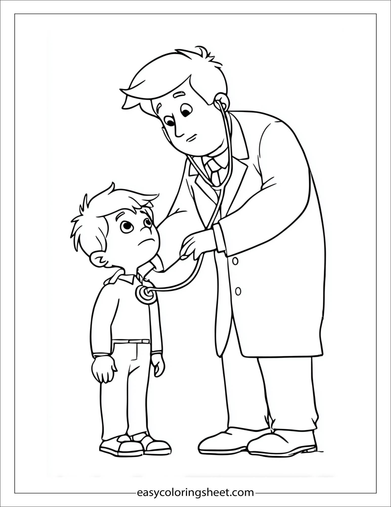 doctor focused examining a patient