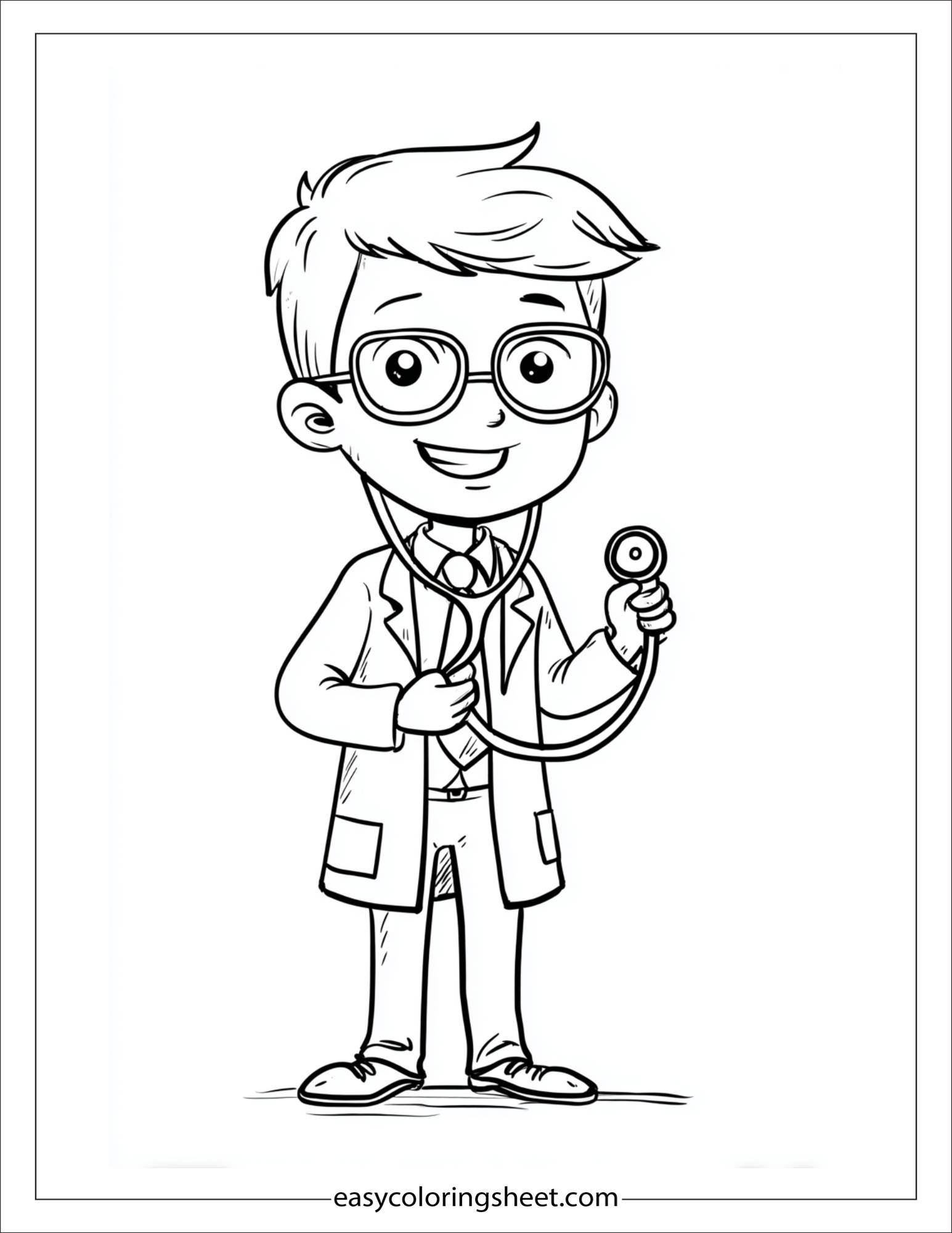 doctor happy holding a stethoscope