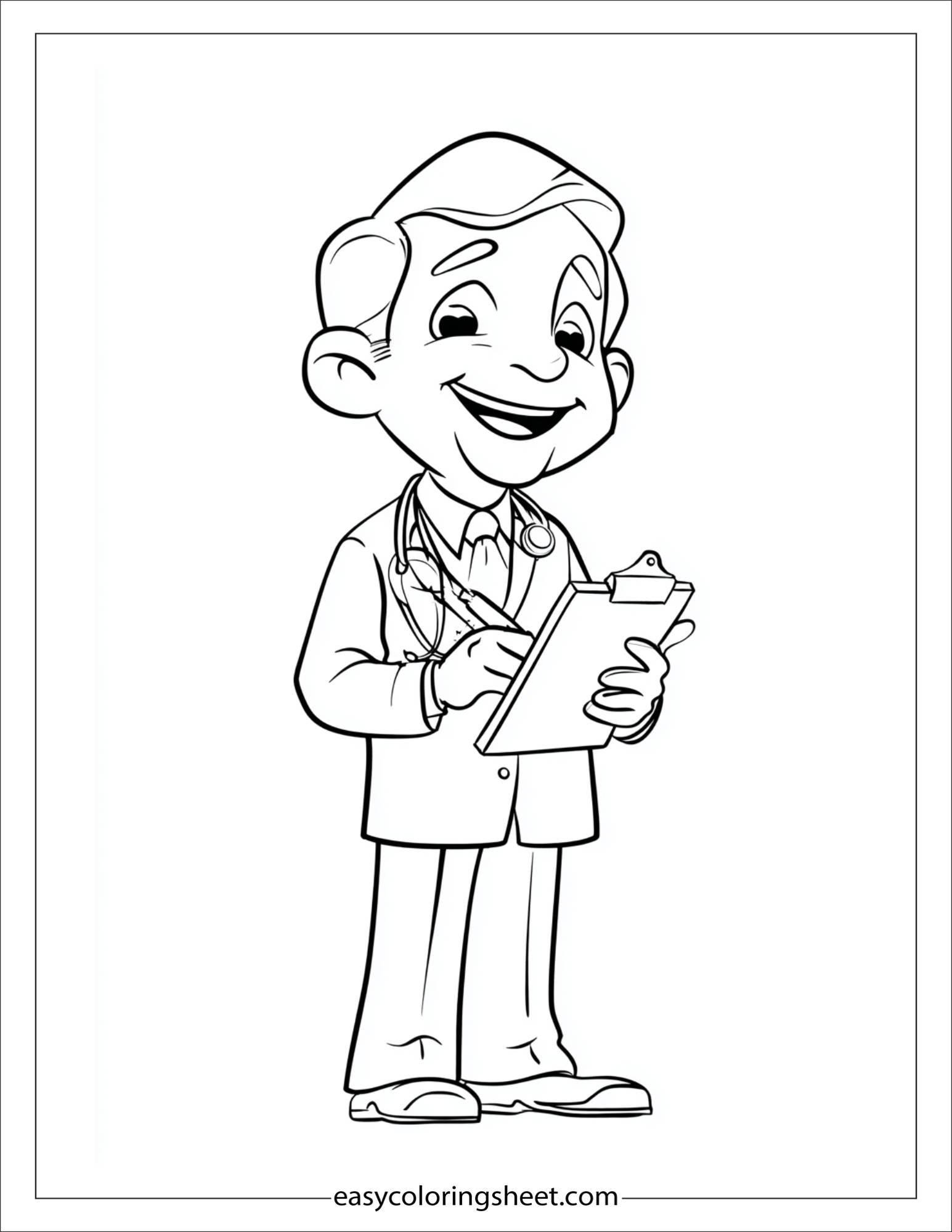 doctor happy writing a prescription