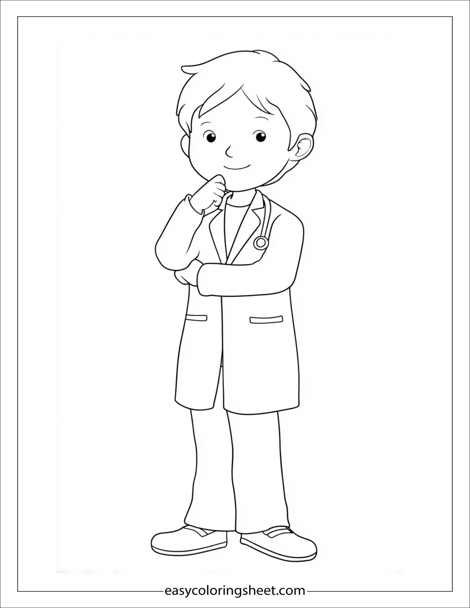 doctor thinking celebrating