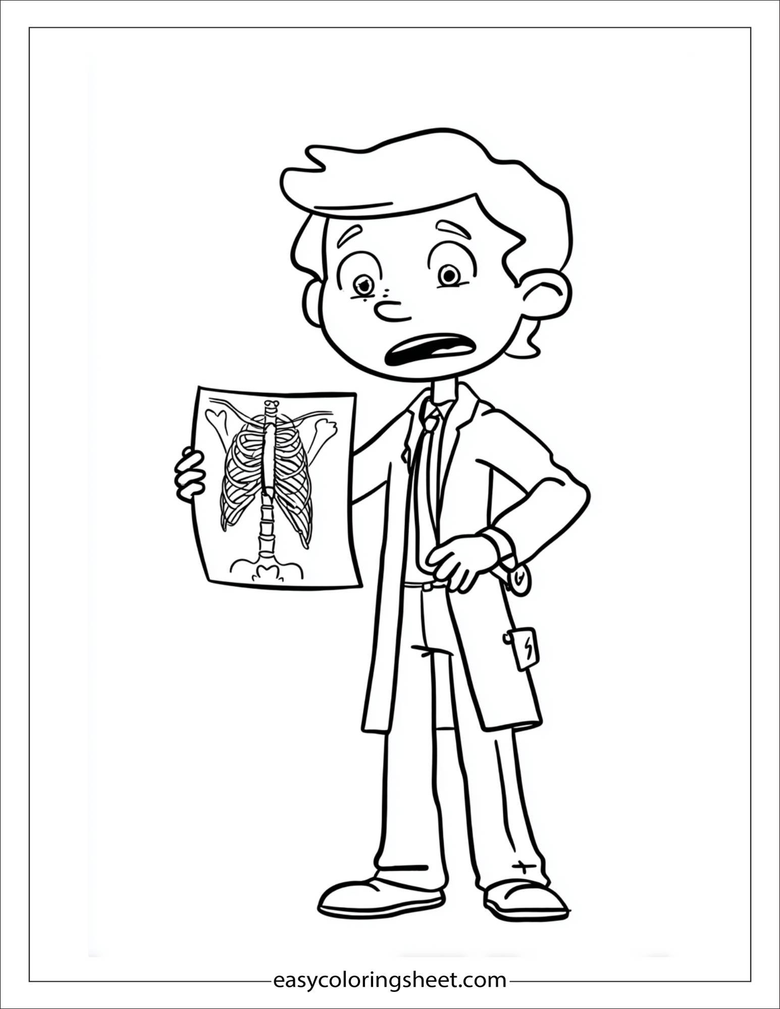 doctor worried showing x-ray