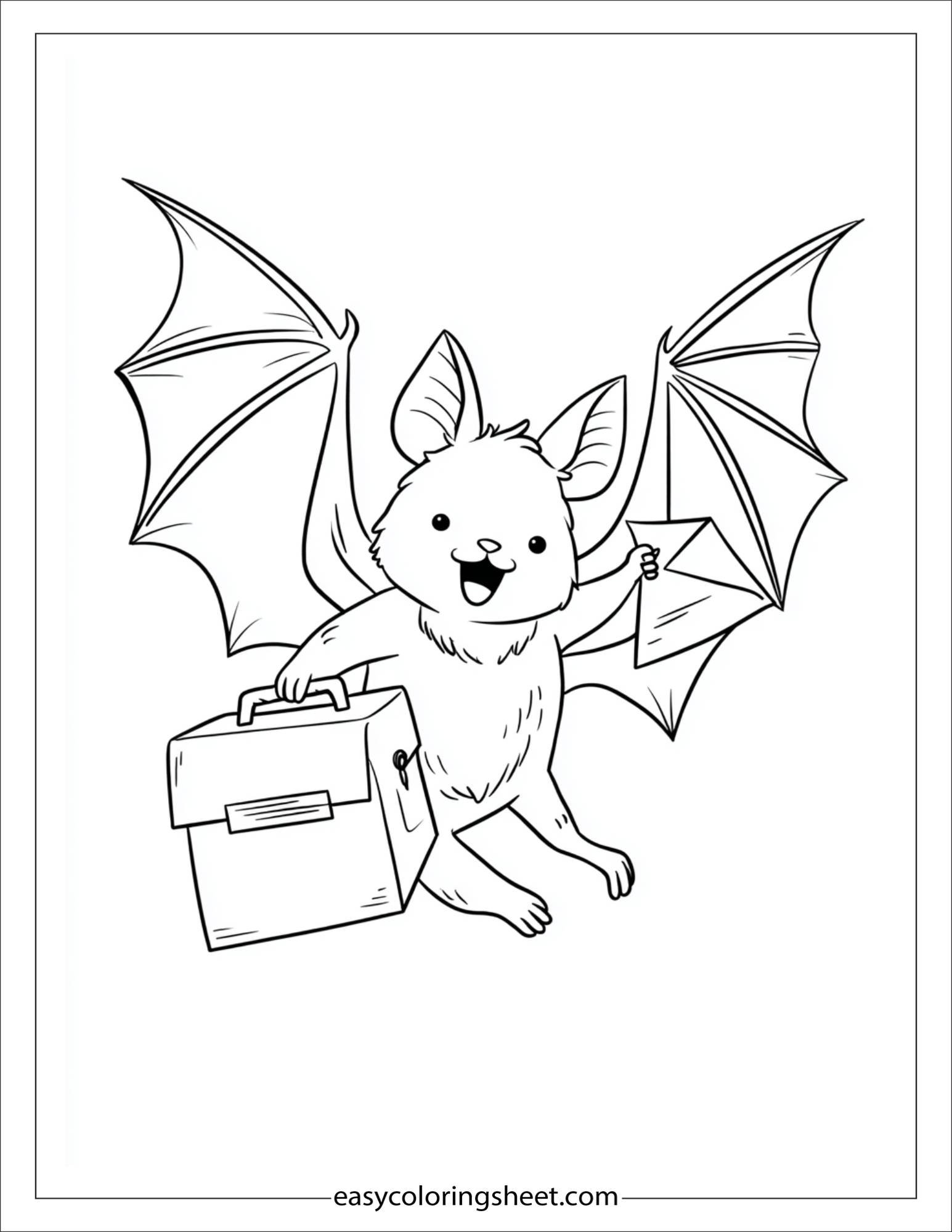 At Halloween, witch painting a bat