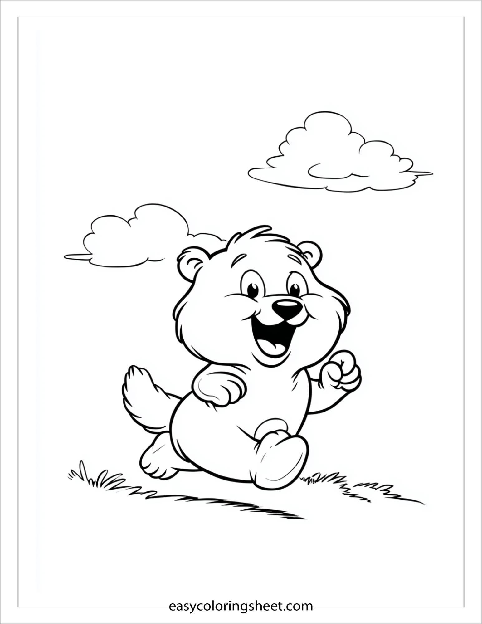 Bear chasing its tail