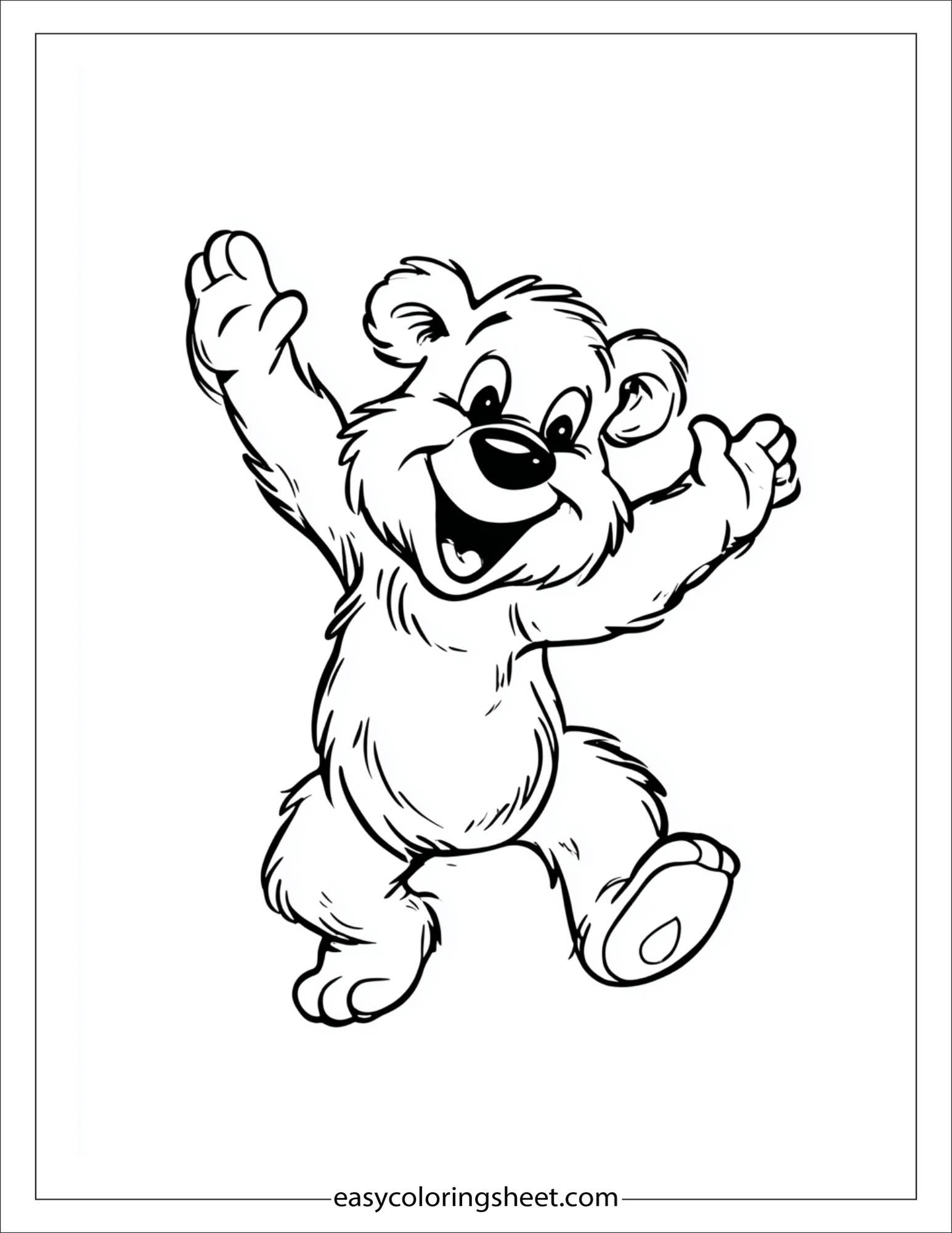 Bear dancing with joy