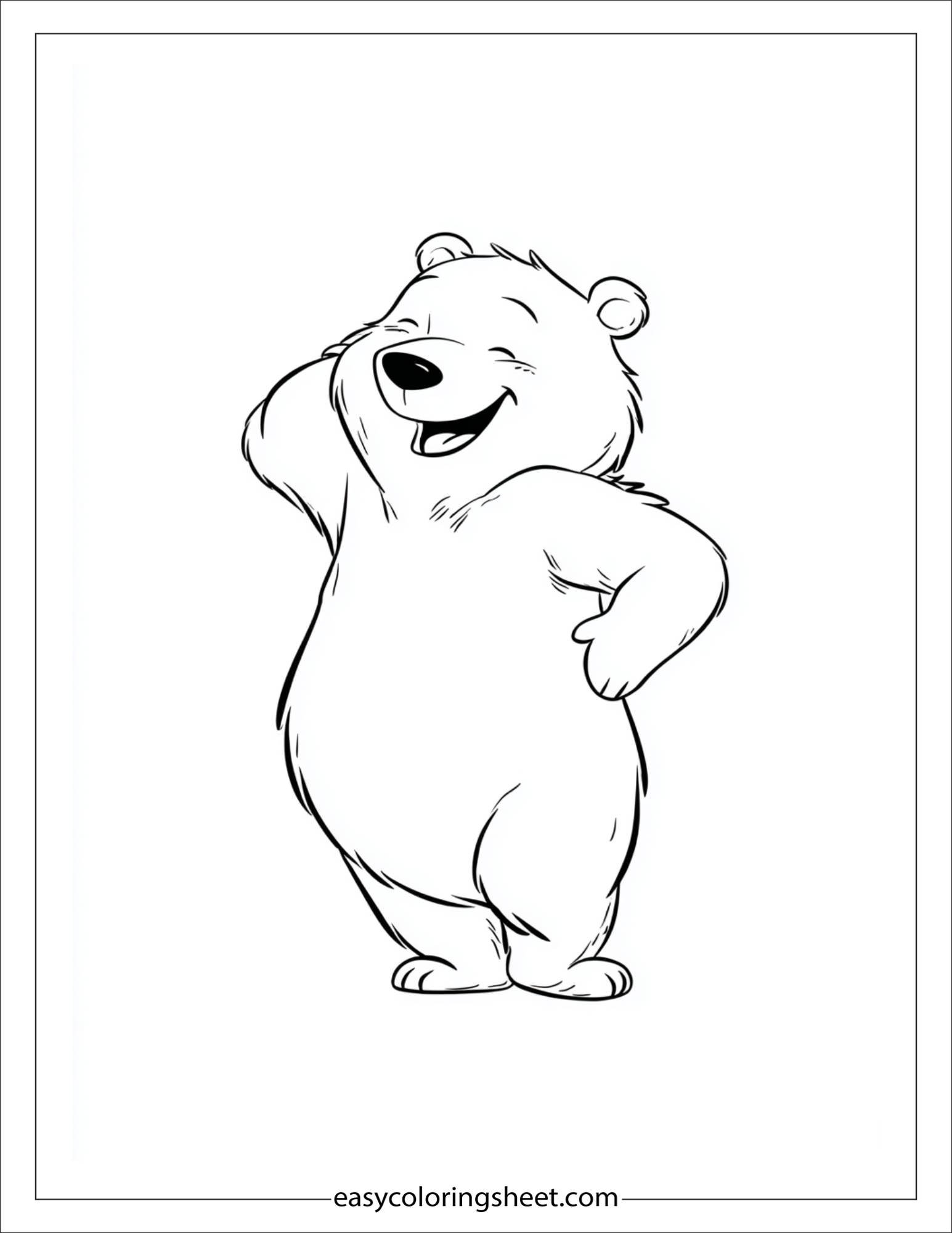 Bear doing a silly dance