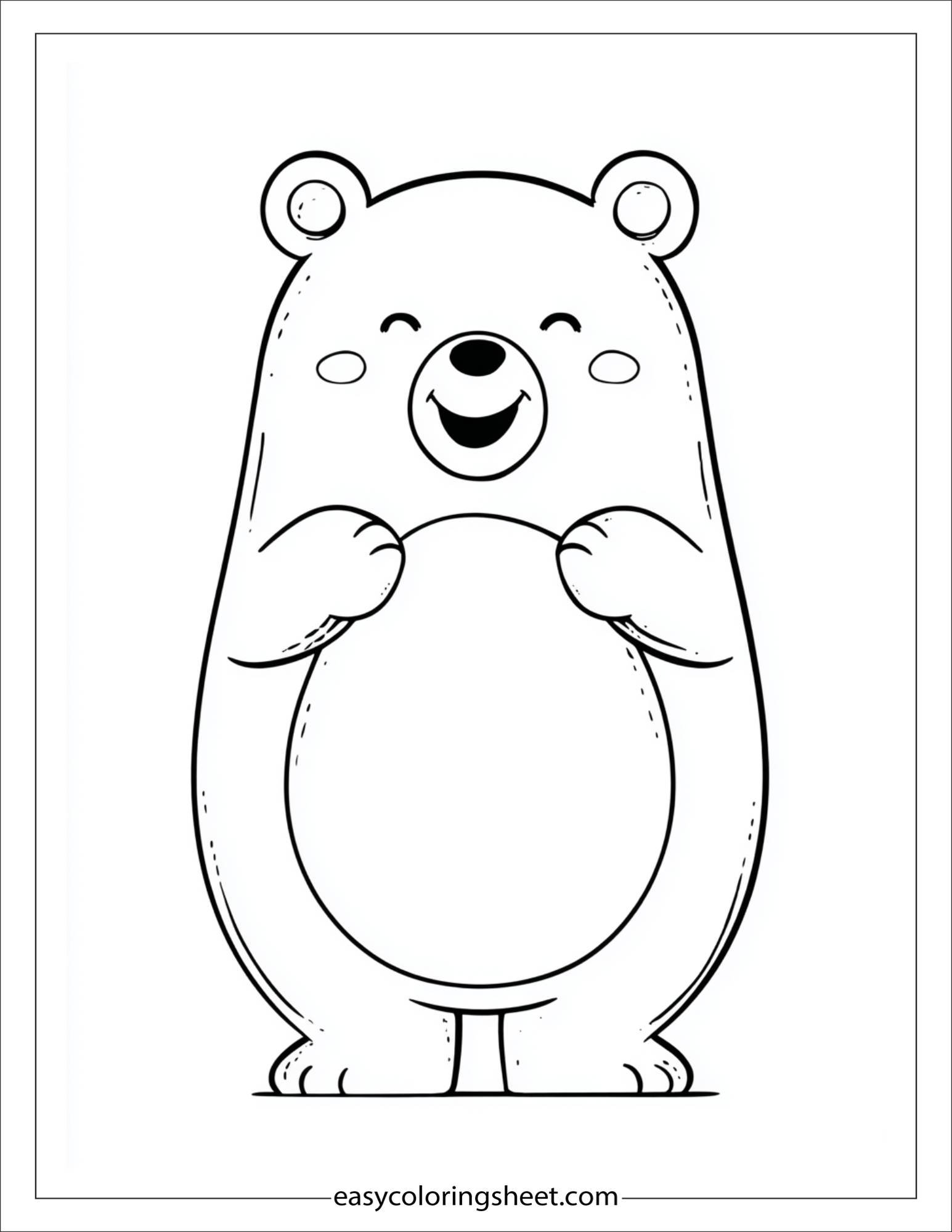 Bear making a silly face