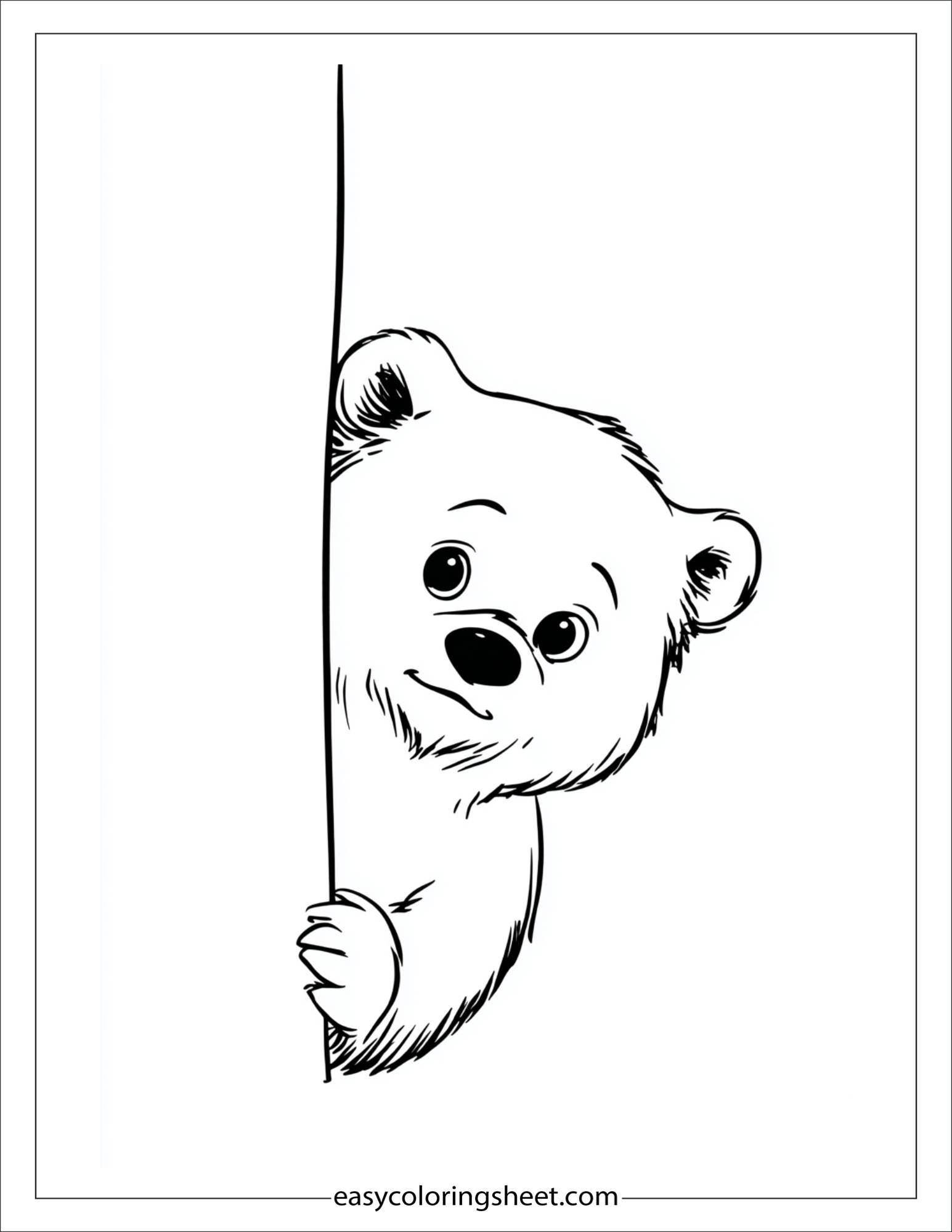 Bear playing peek a boo