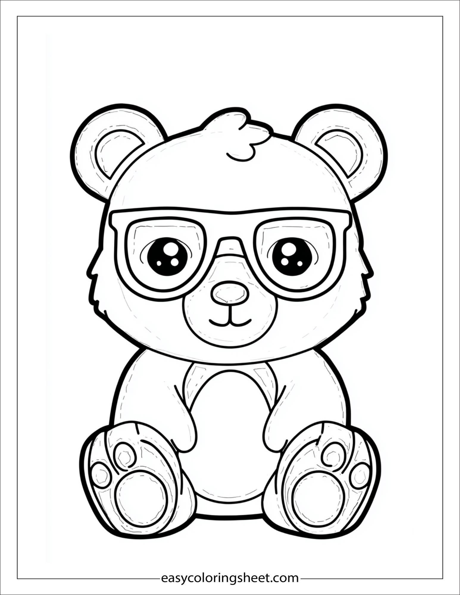 Bear wearing oversized glasses