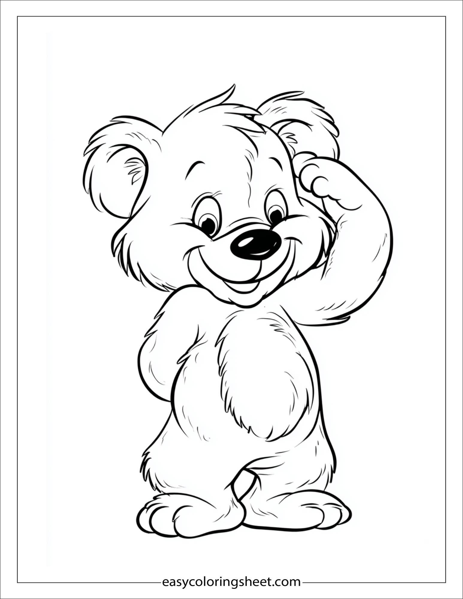 Bear wiggling ears playfully