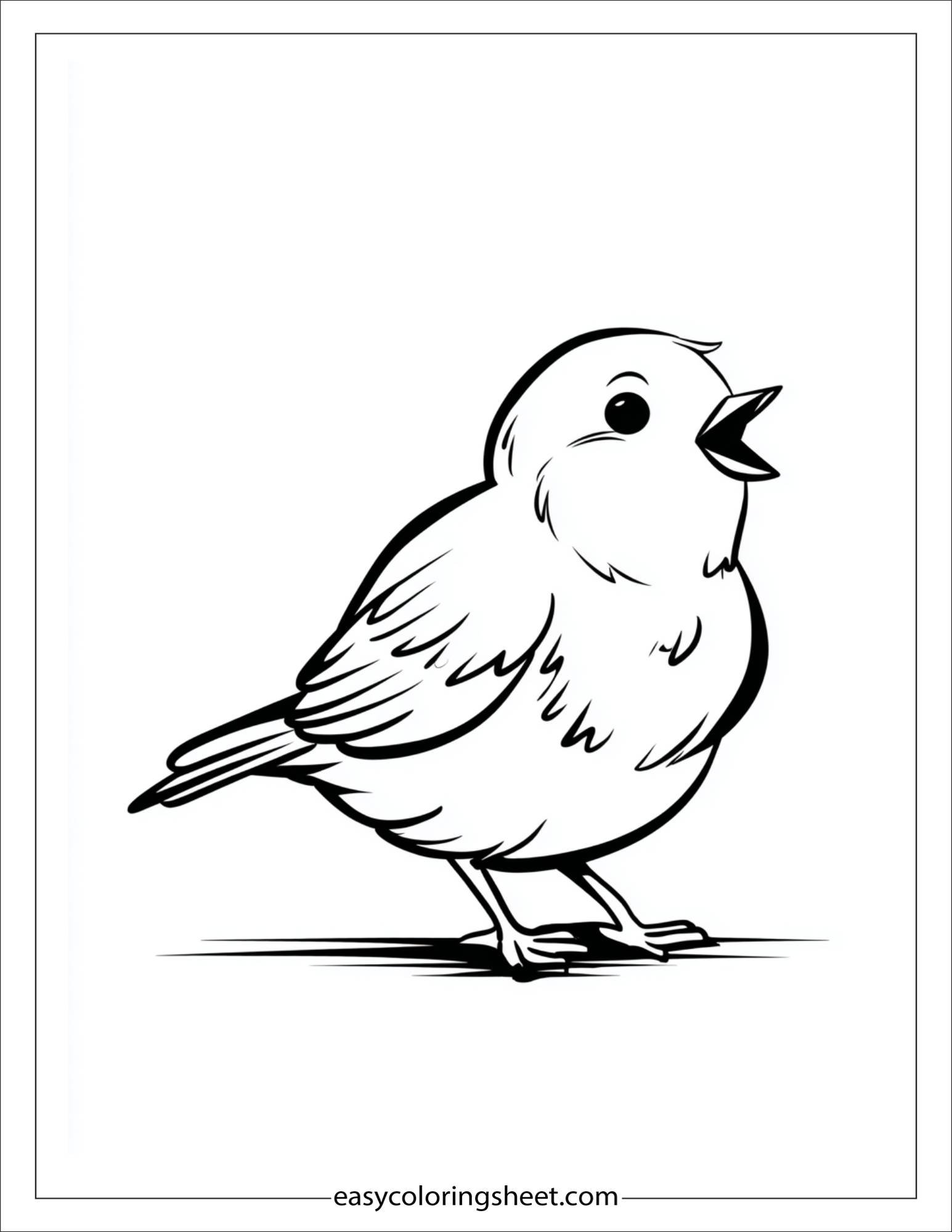 Bird chirping happily