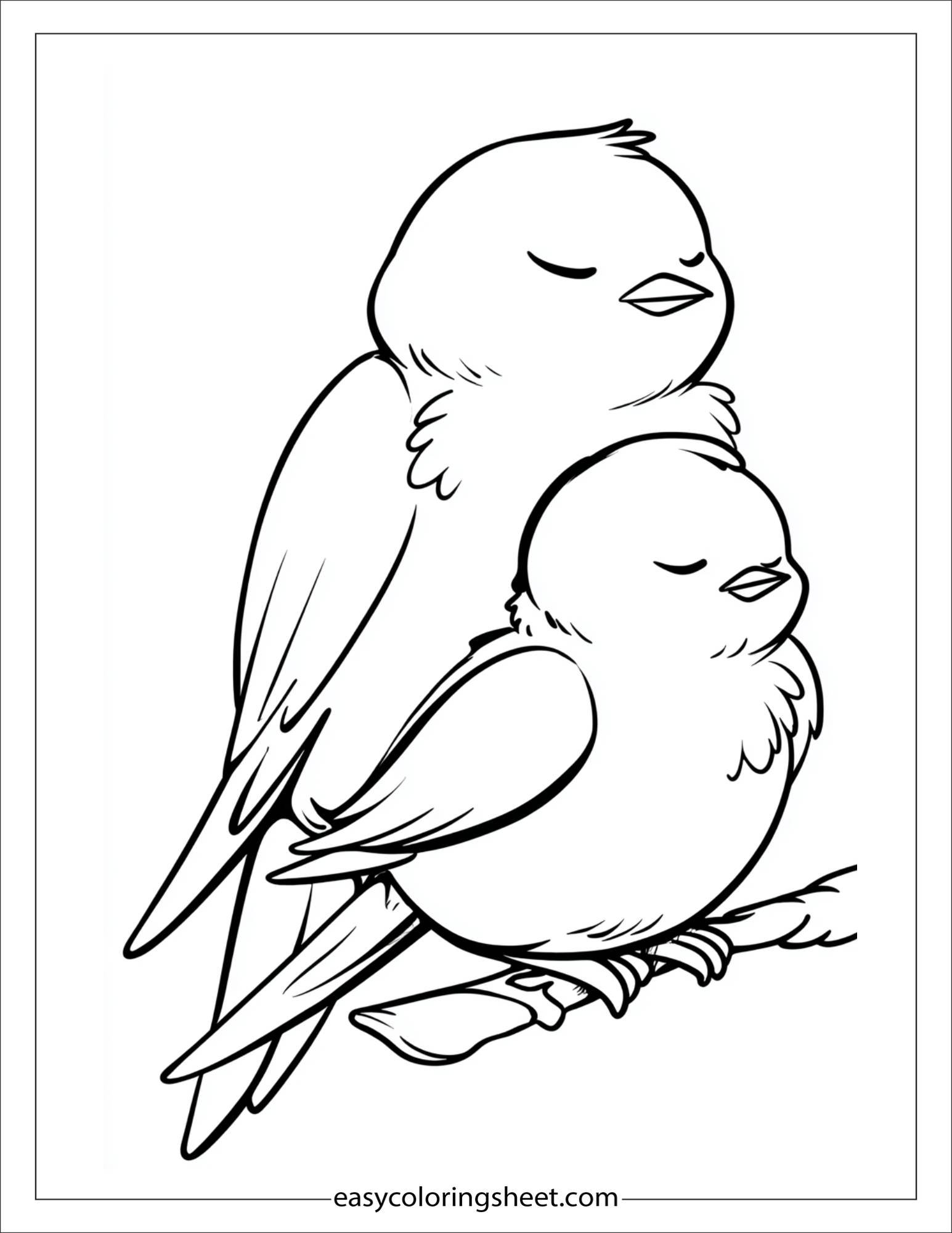 Bird helping another