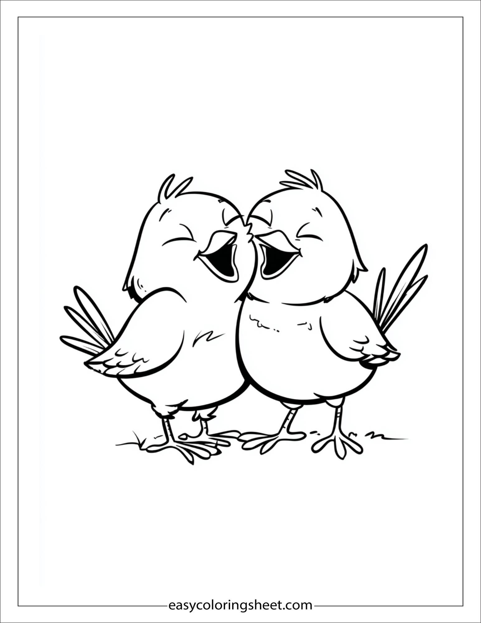 Bird tickling friend