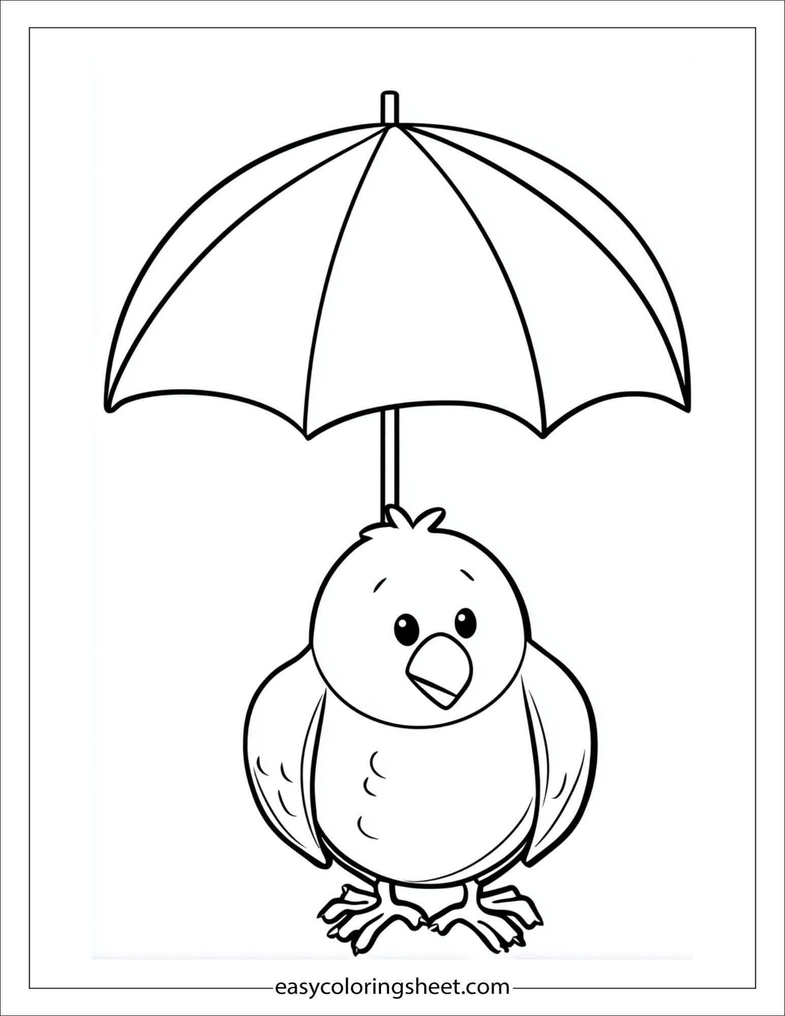 Bird with umbrella