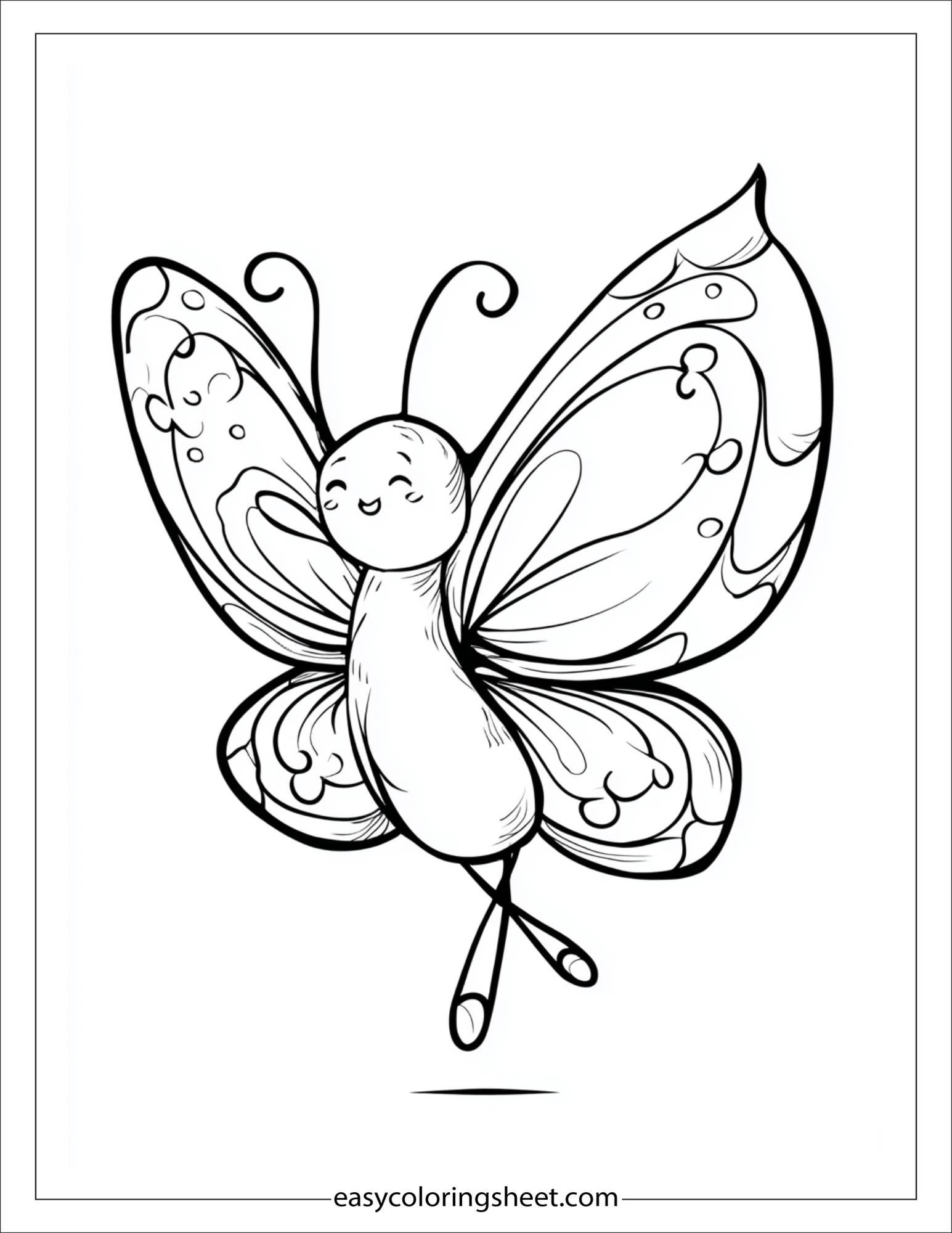 Butterfly dancing in the air