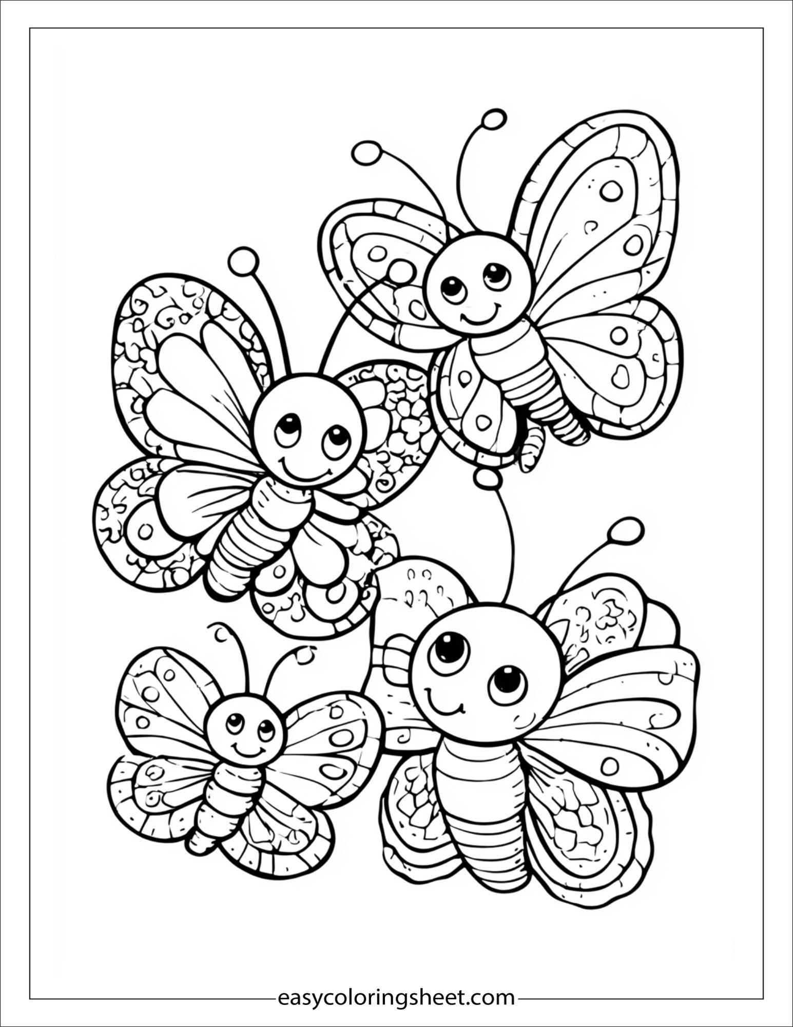 Butterfly family together